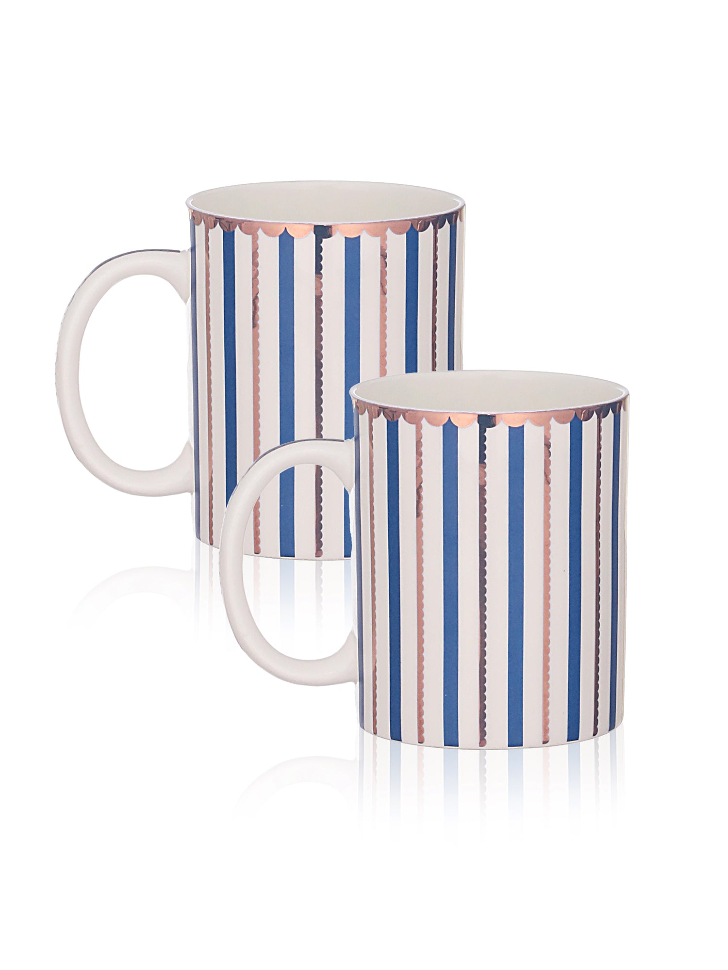 Blue Bliss Tea & Coffee Mugs (Pack of 2)