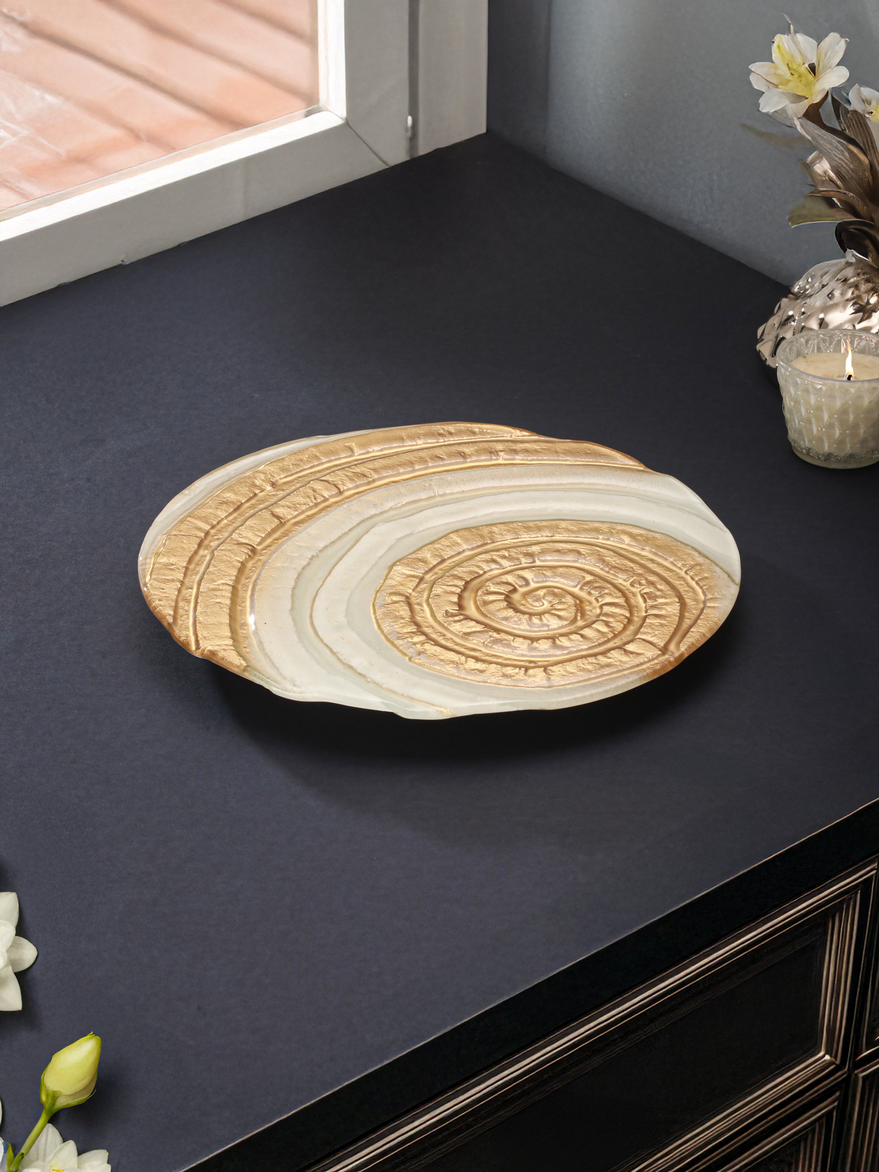 Golden Whirl Lazy Susan | 12 Inches