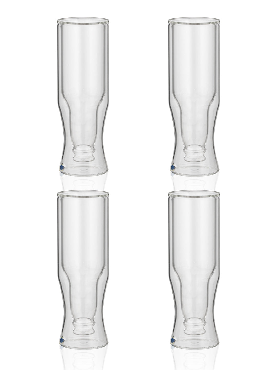DOUBLE WALL INVERTED BOTTLE SHAPED BEER GLASS