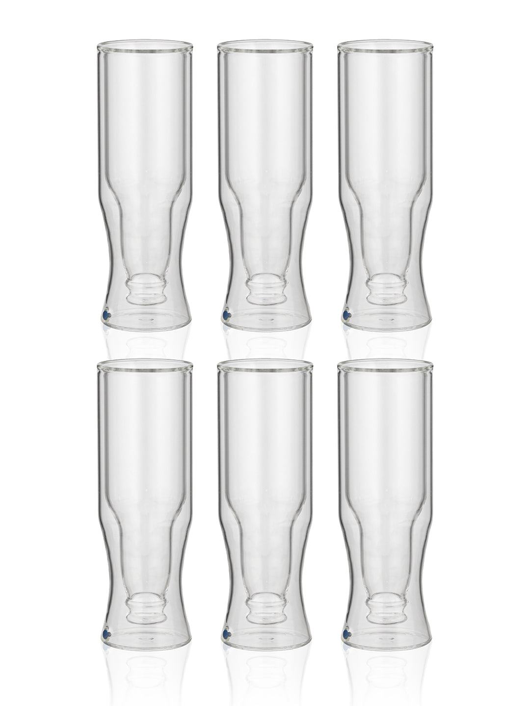 DOUBLE WALL INVERTED BOTTLE SHAPED BEER GLASS