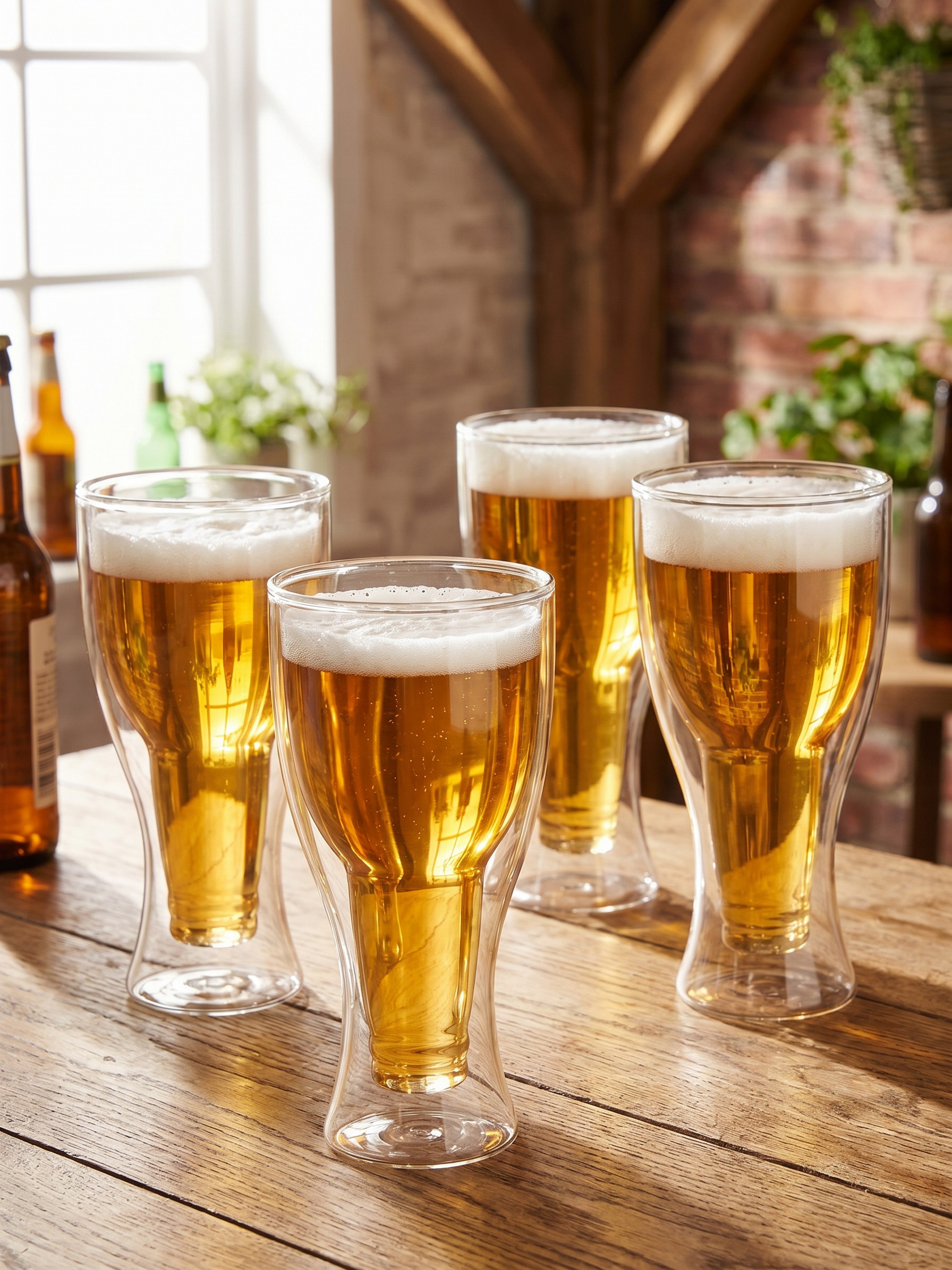 Bottle Illusion Beer Glass