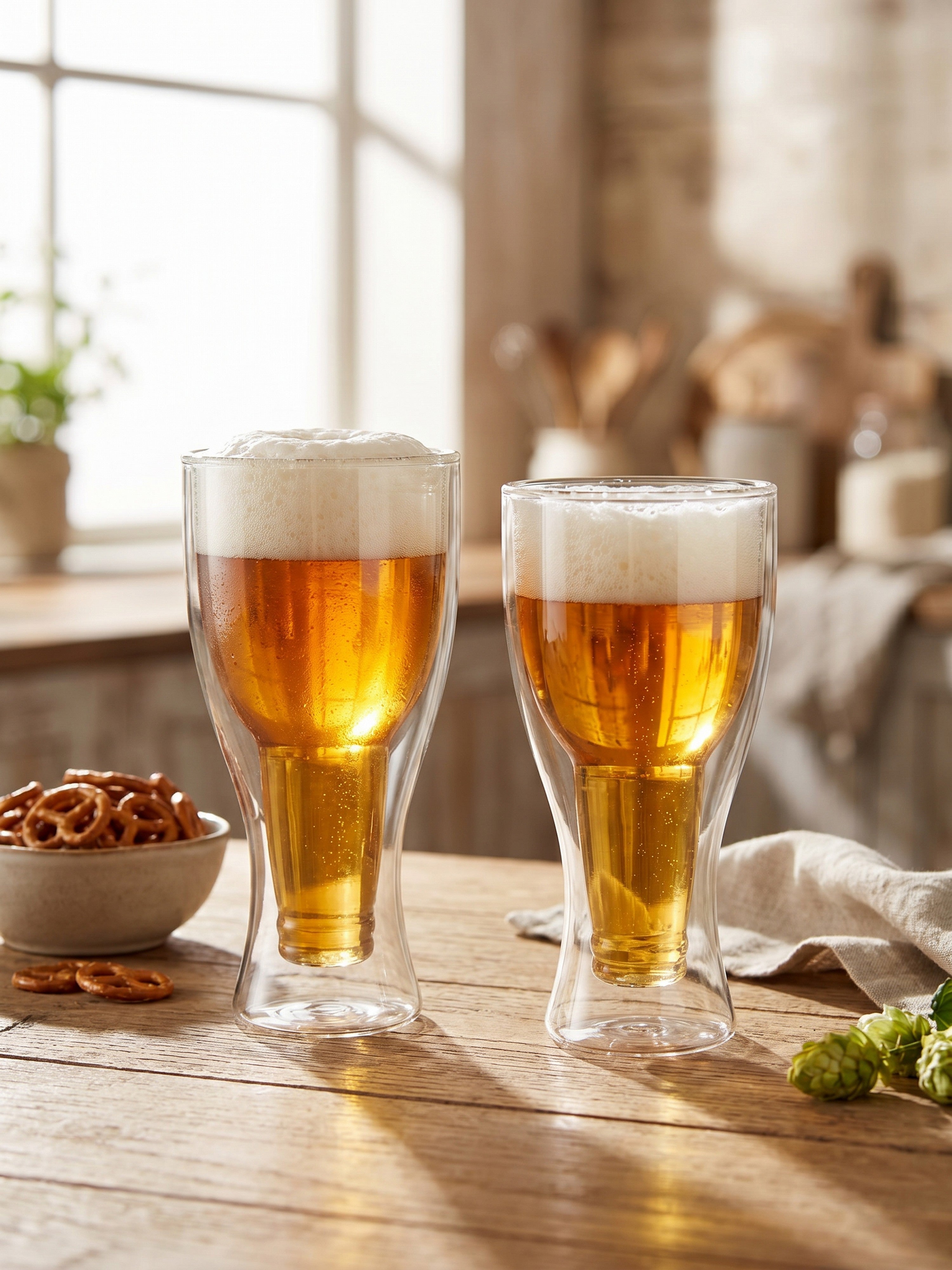 Bottle Illusion Beer Glass