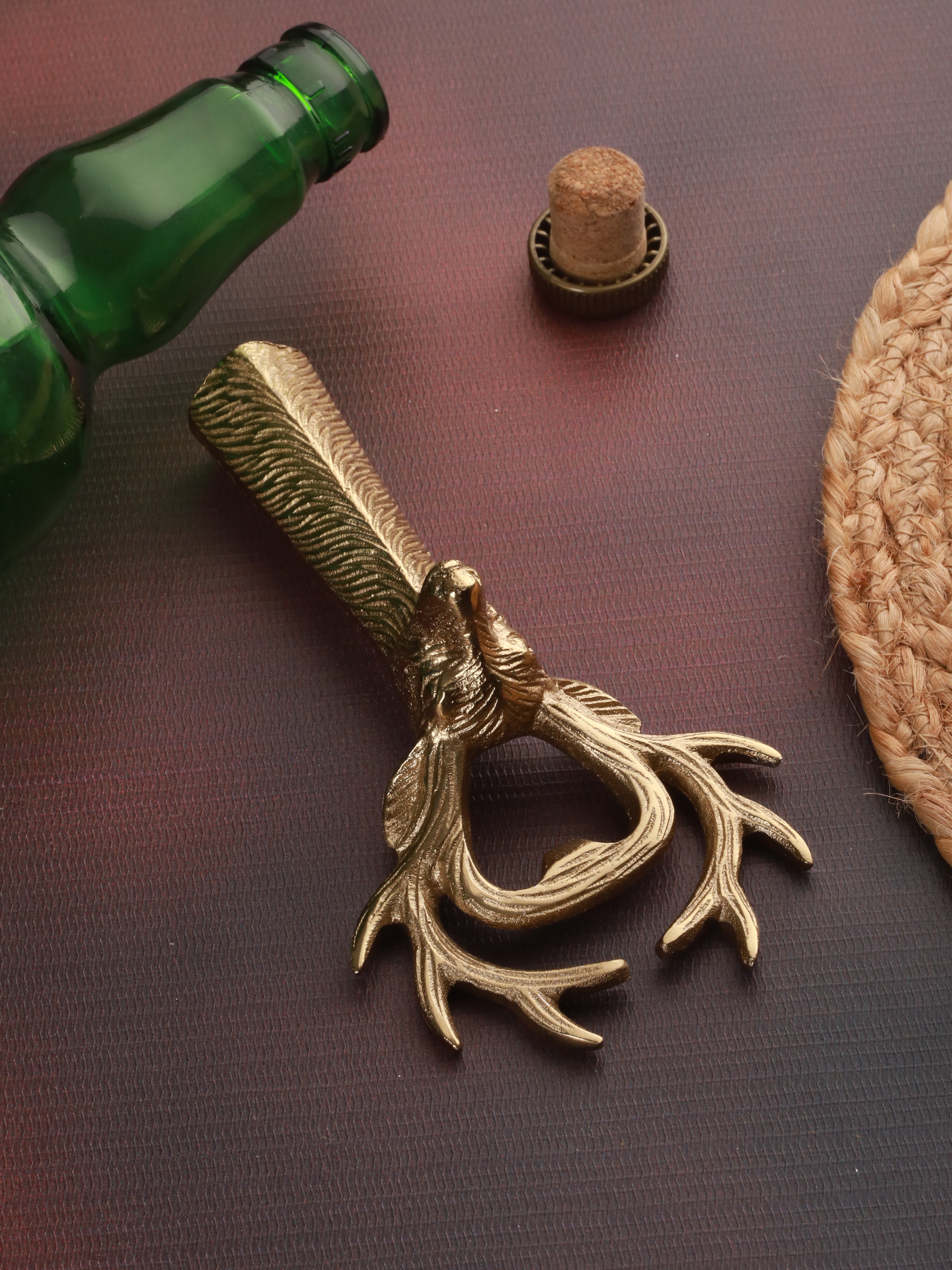 Deer Bottle Stopper and Bottle Opener Combo Set