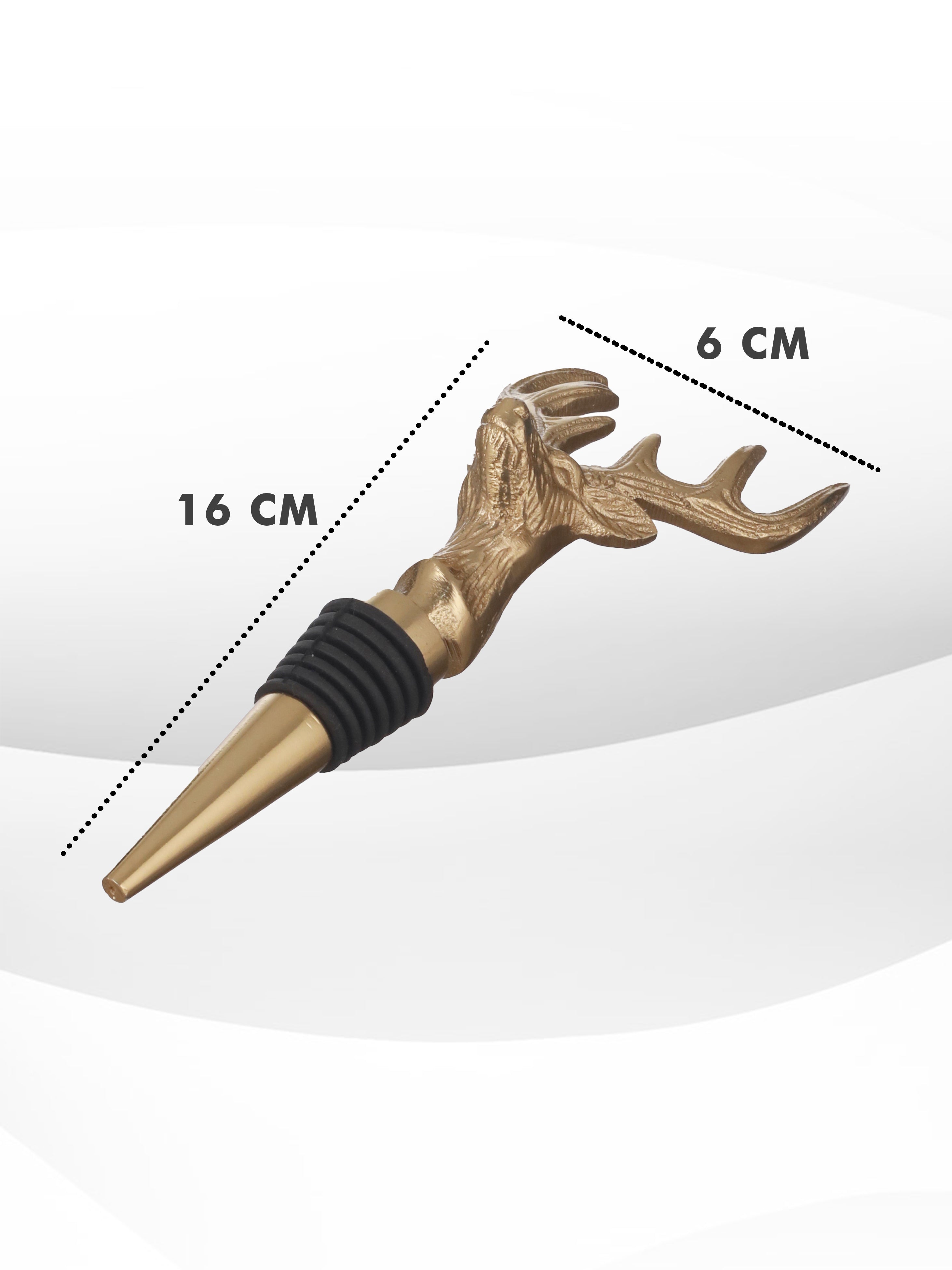 Deer Bottle Stopper and Bottle Opener Combo Set