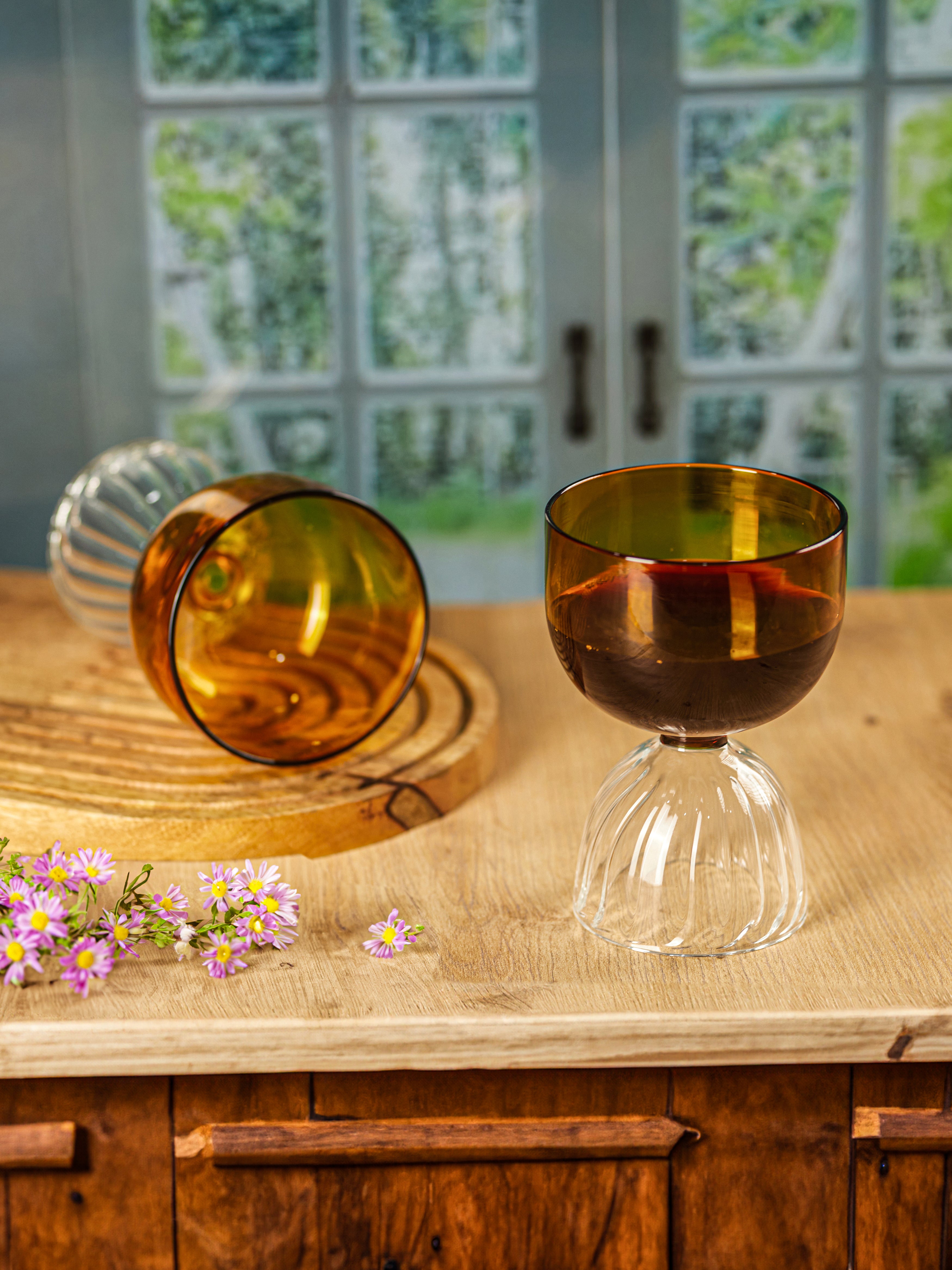 Amber Twist Cocktail Glass - Pack of 4