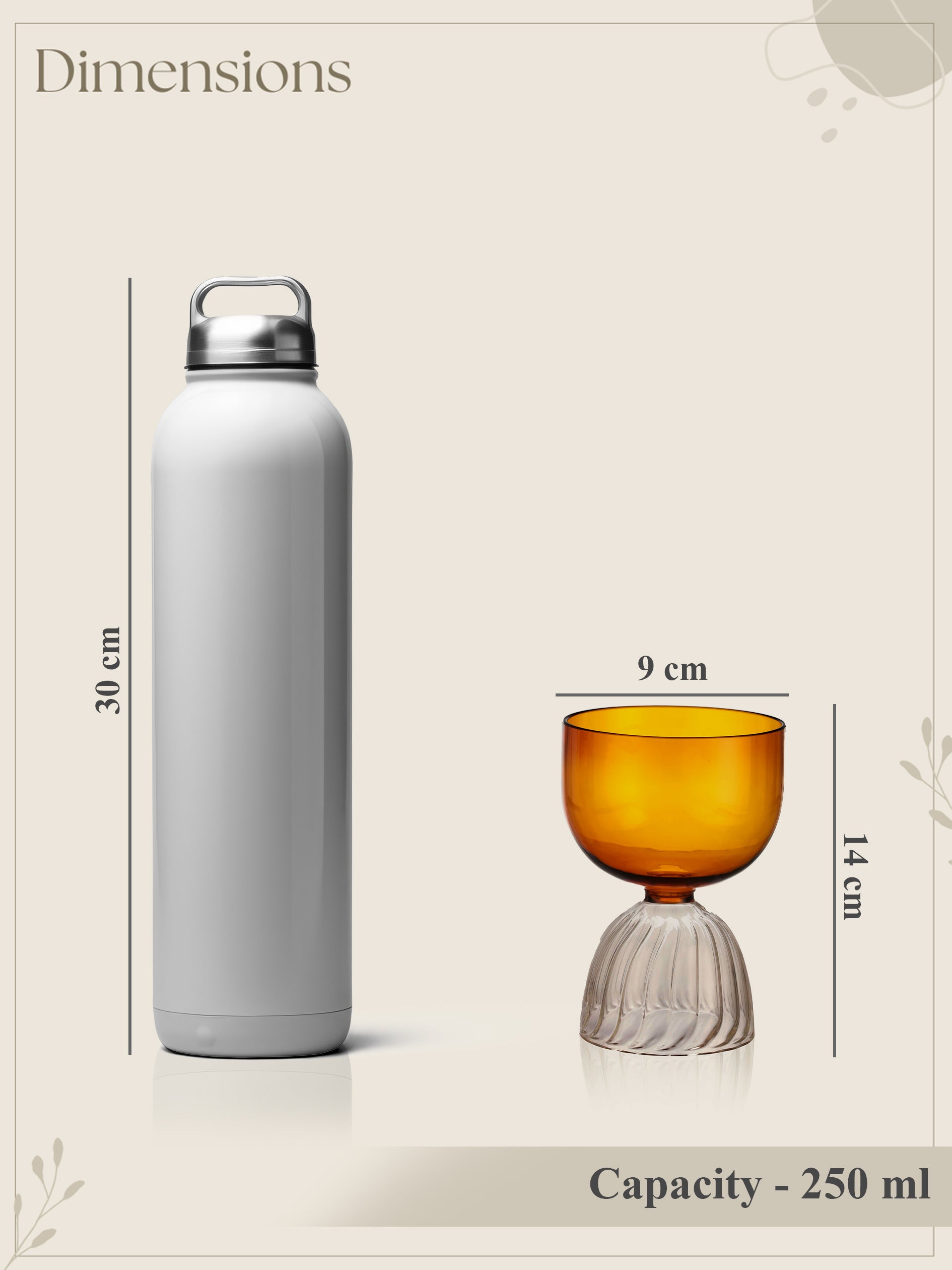Amber Twist Cocktail Glass - Pack of 4