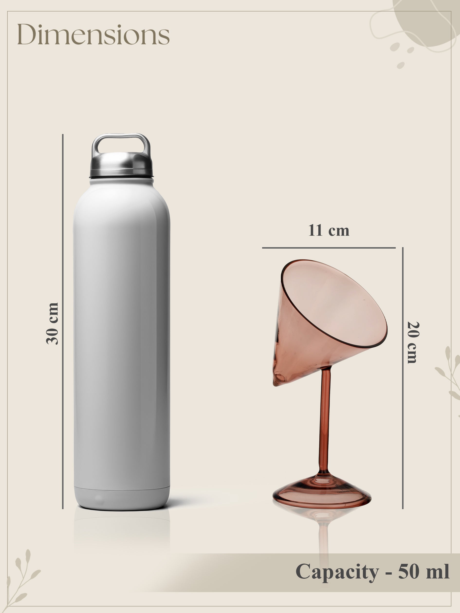Tilted Cone Cocktail Glass - Pack of 2