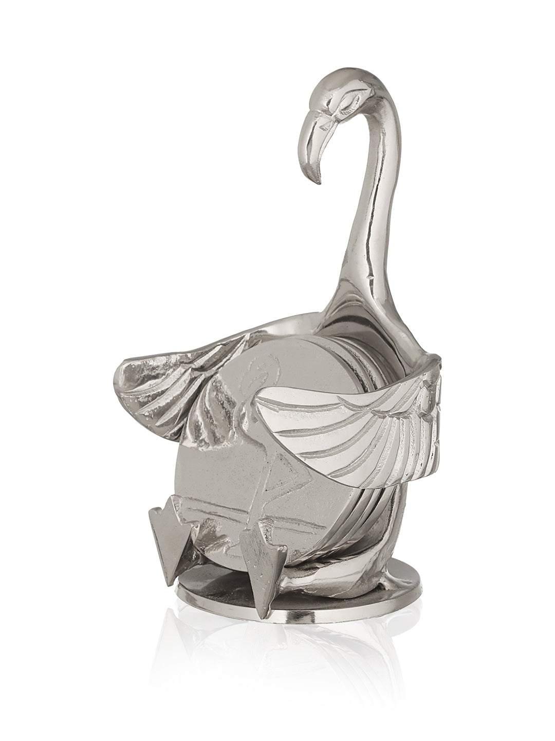 Flamingo Flair Coasters with Stand (set of 4 )