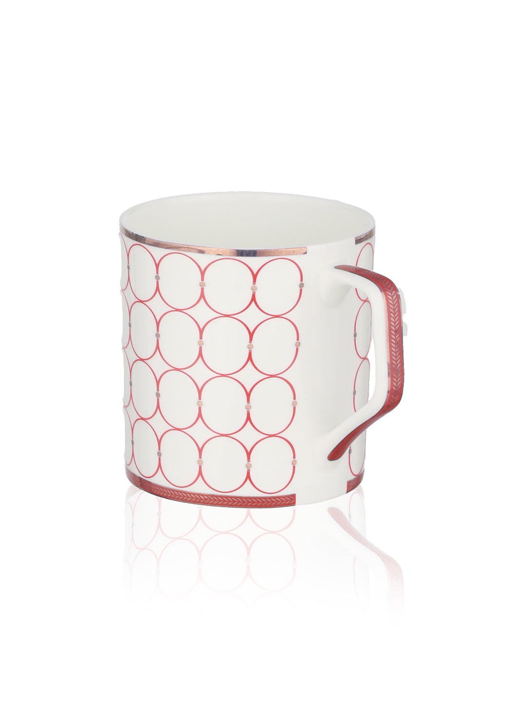 Crimson Sip Tea Mugs (Pack Of 4)