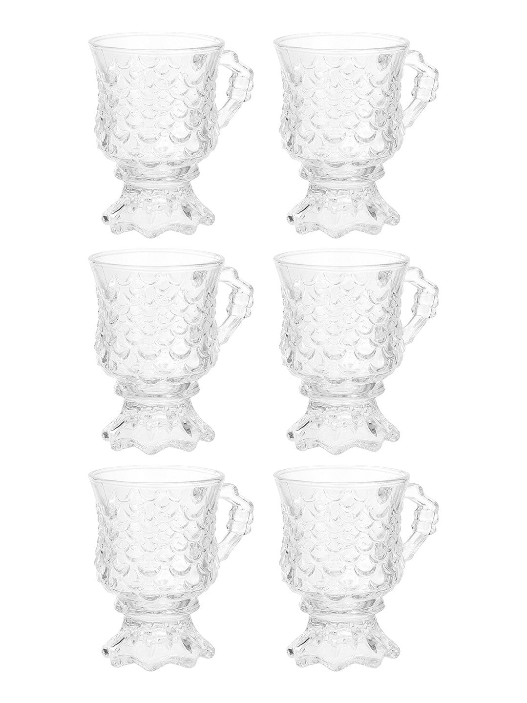 Vetra Clear Glass Tea/Coffee - Pack of 6