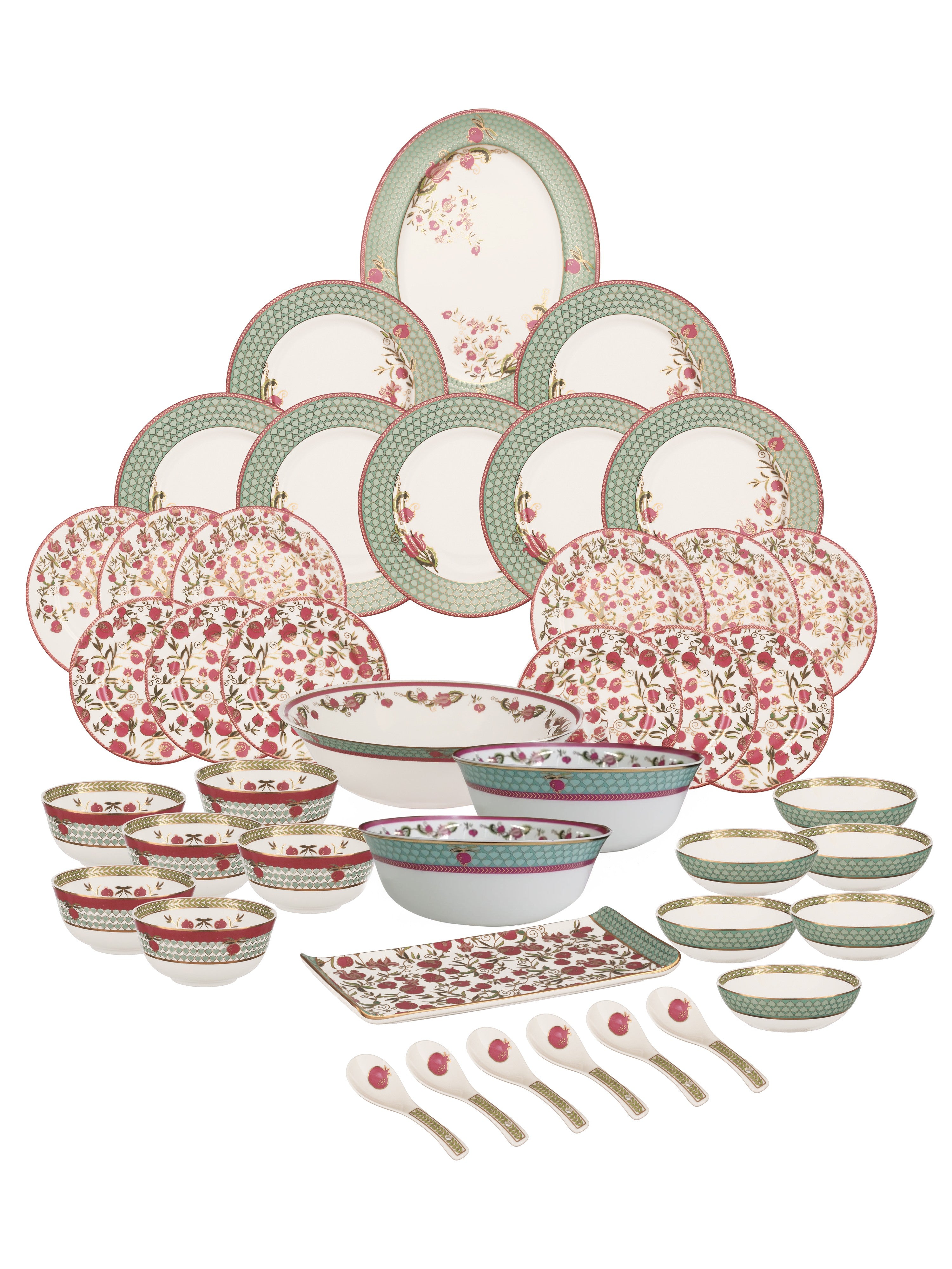 Pom Passion 24K Gold Plated Dinner Set | 41 Pcs