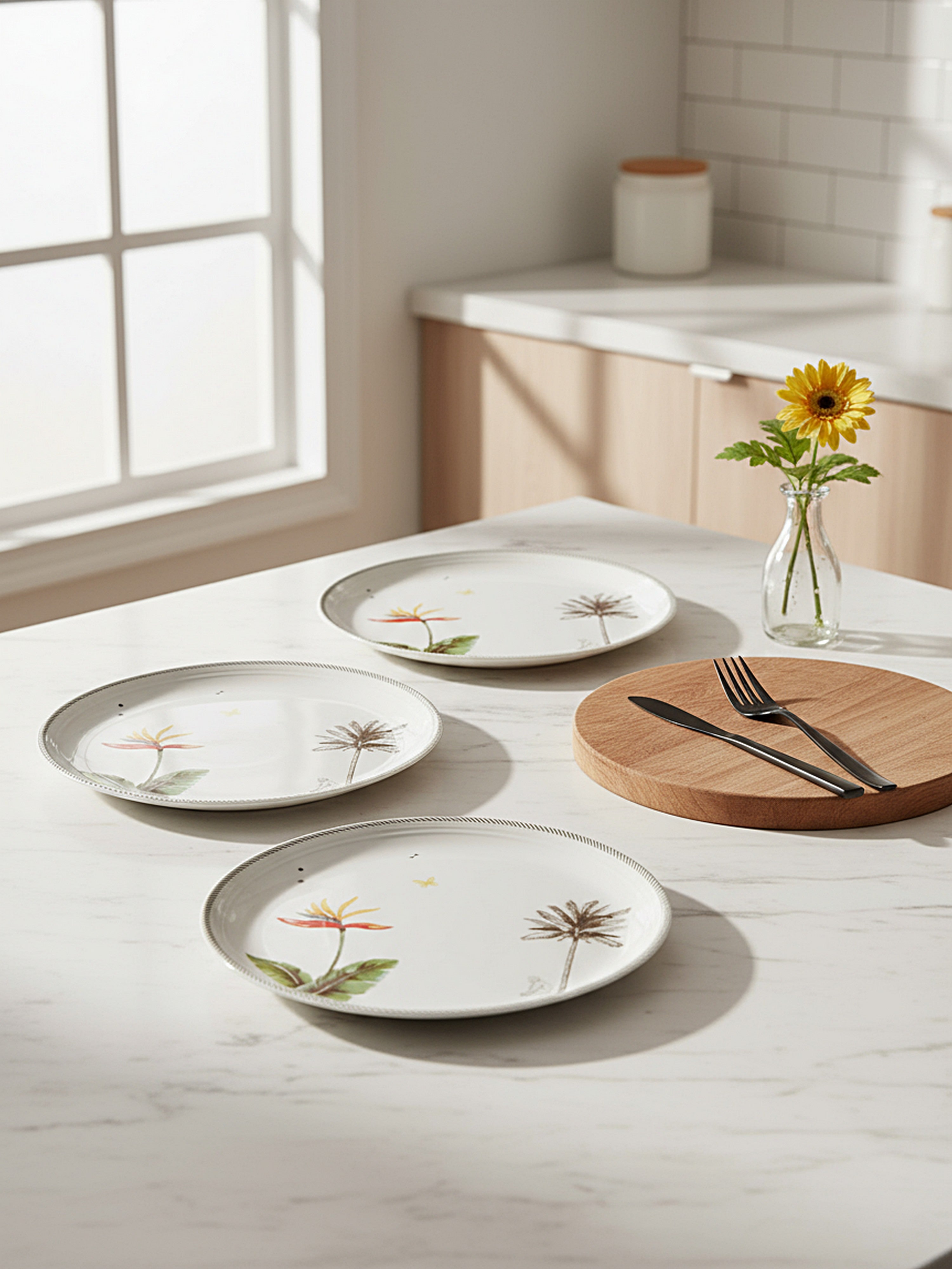 Tropical Mischief Porcelain Dinner Plates (Pack of 4)