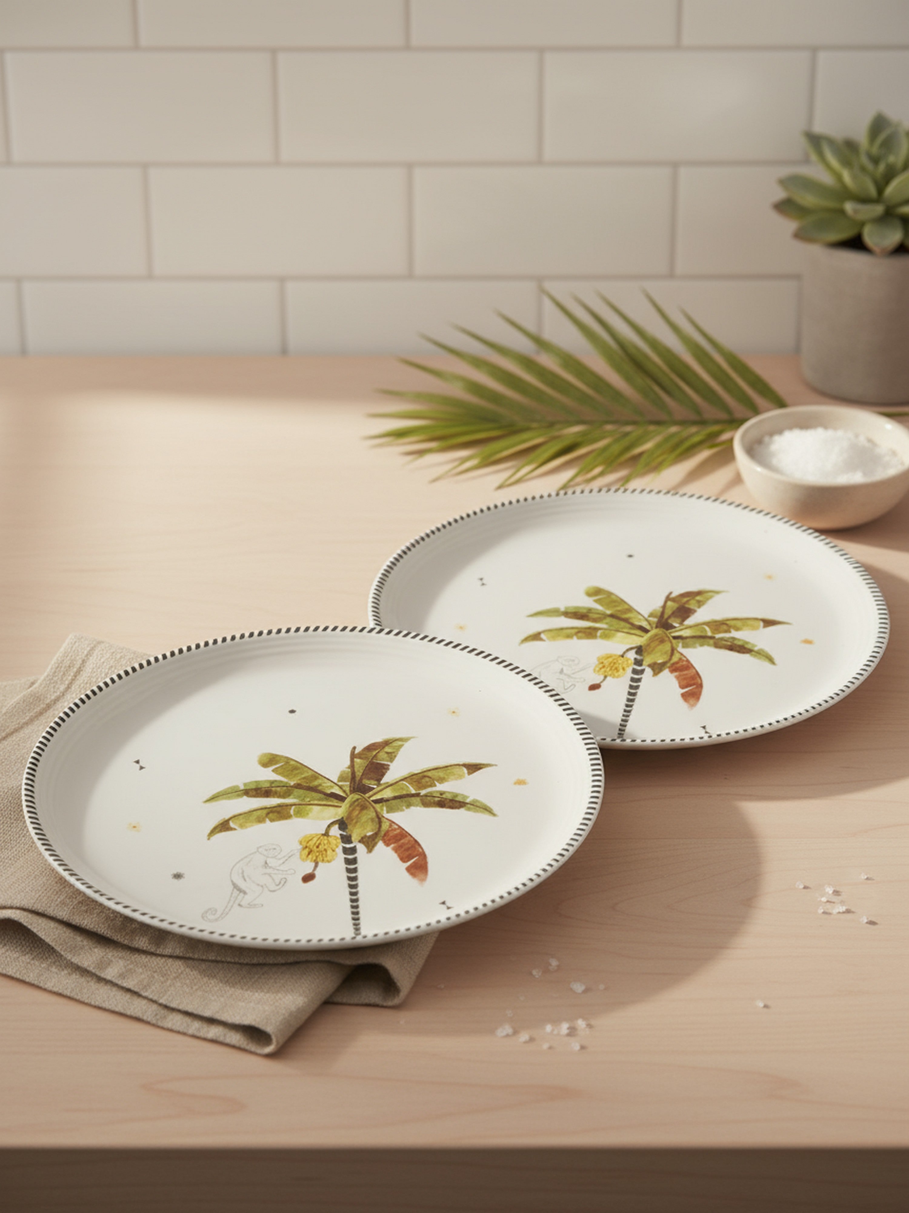 Tropical Mischief Porcelain Quarter Plates (Pack of 2)