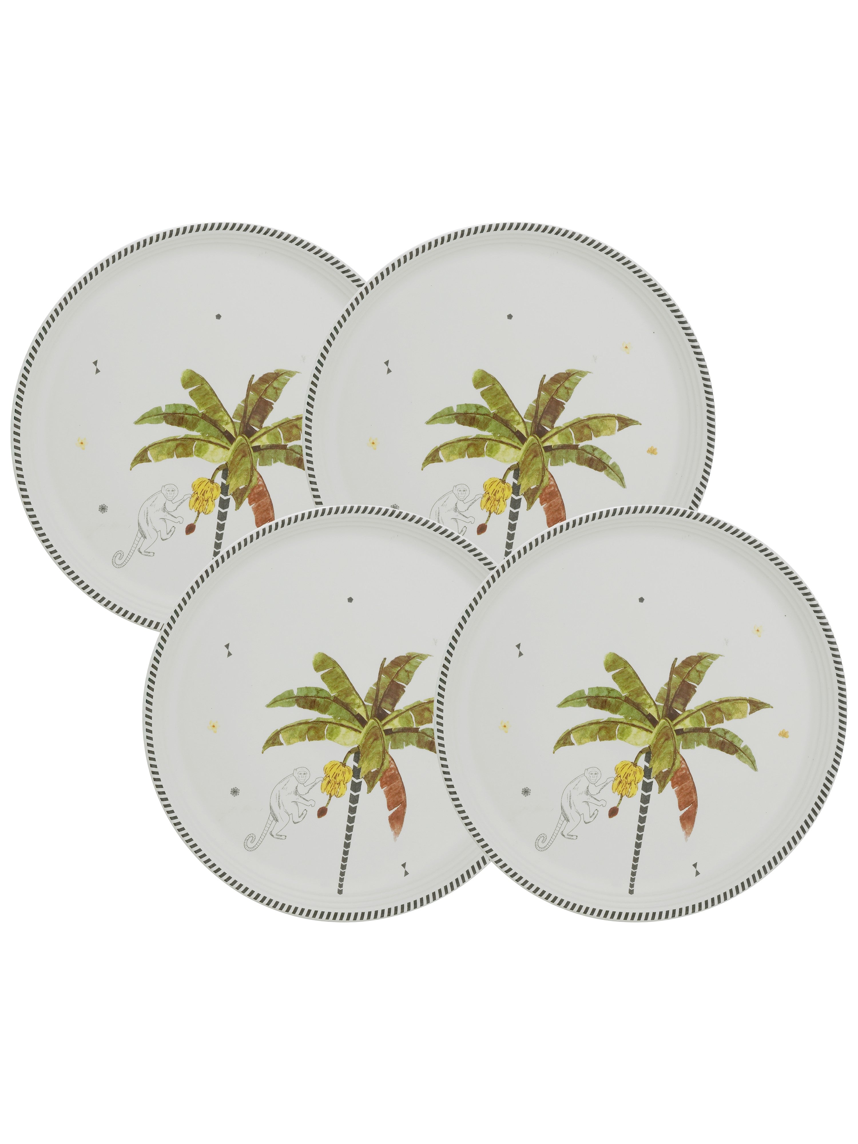 Tropical Mischief Porcelain Quarter Plates (Pack of 4)