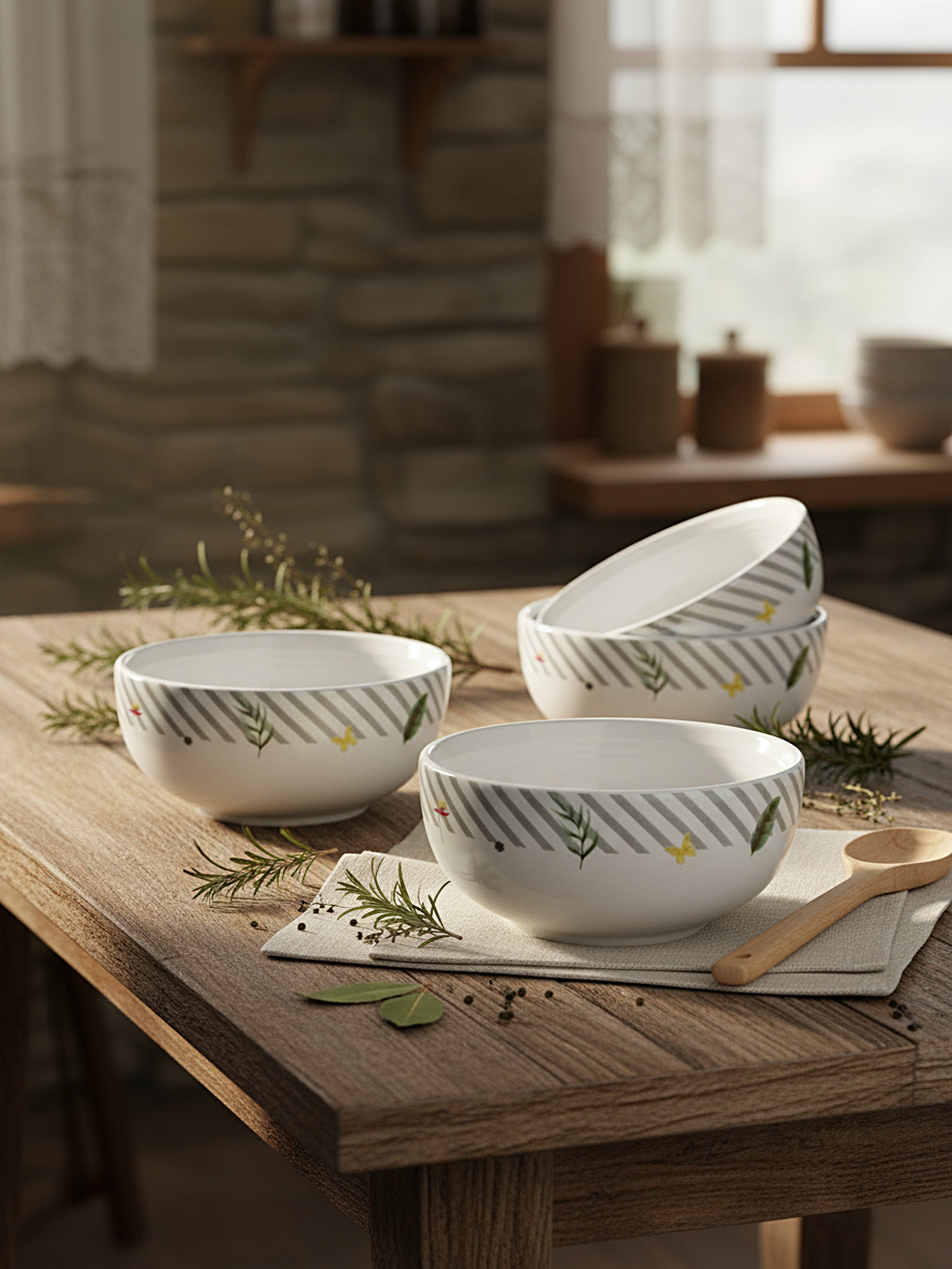 Tropical Mischief Porcelain Small Bowls (Pack of 4)