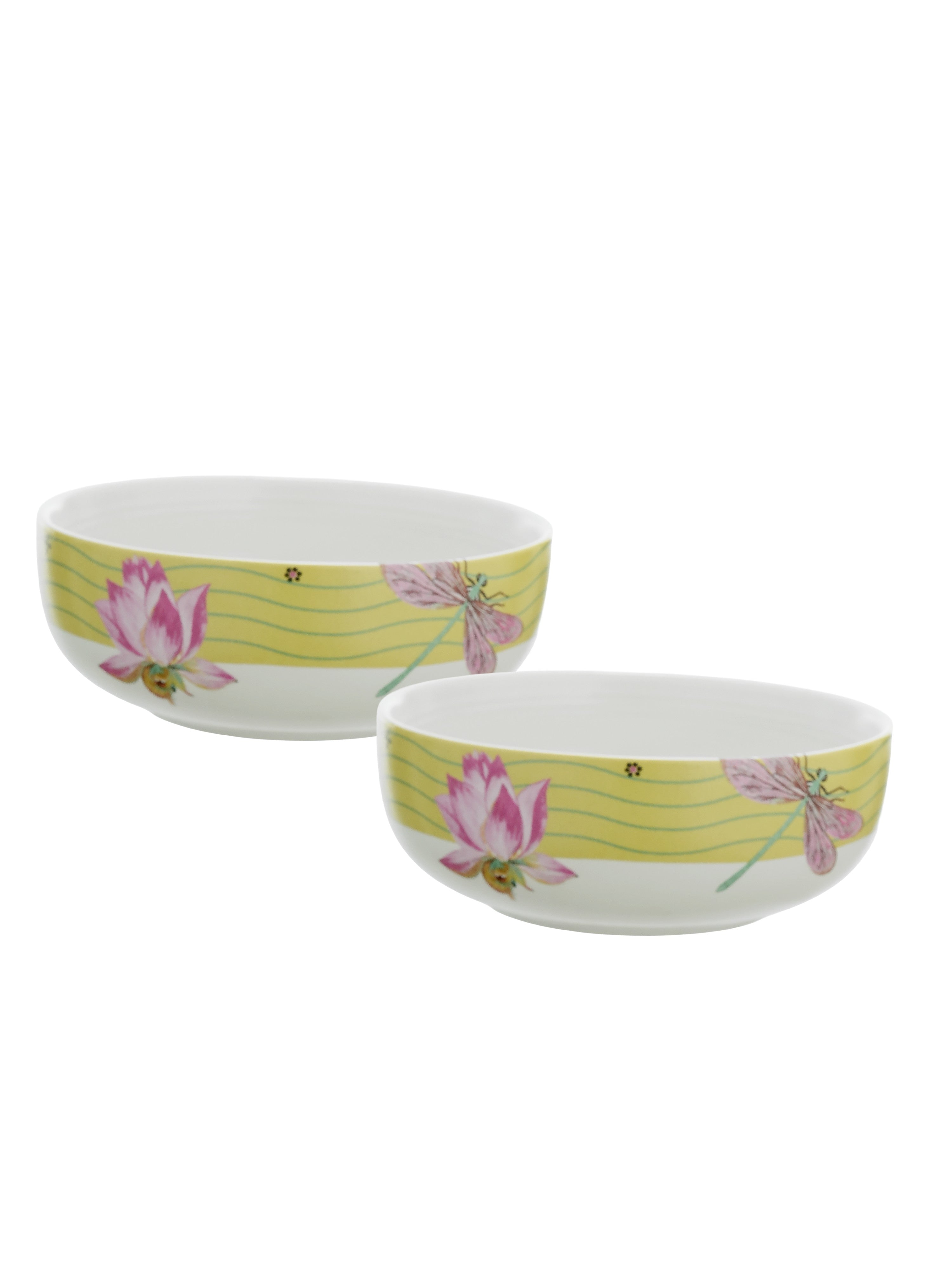 Dragonfly Bloom Porcelain Big Bowls