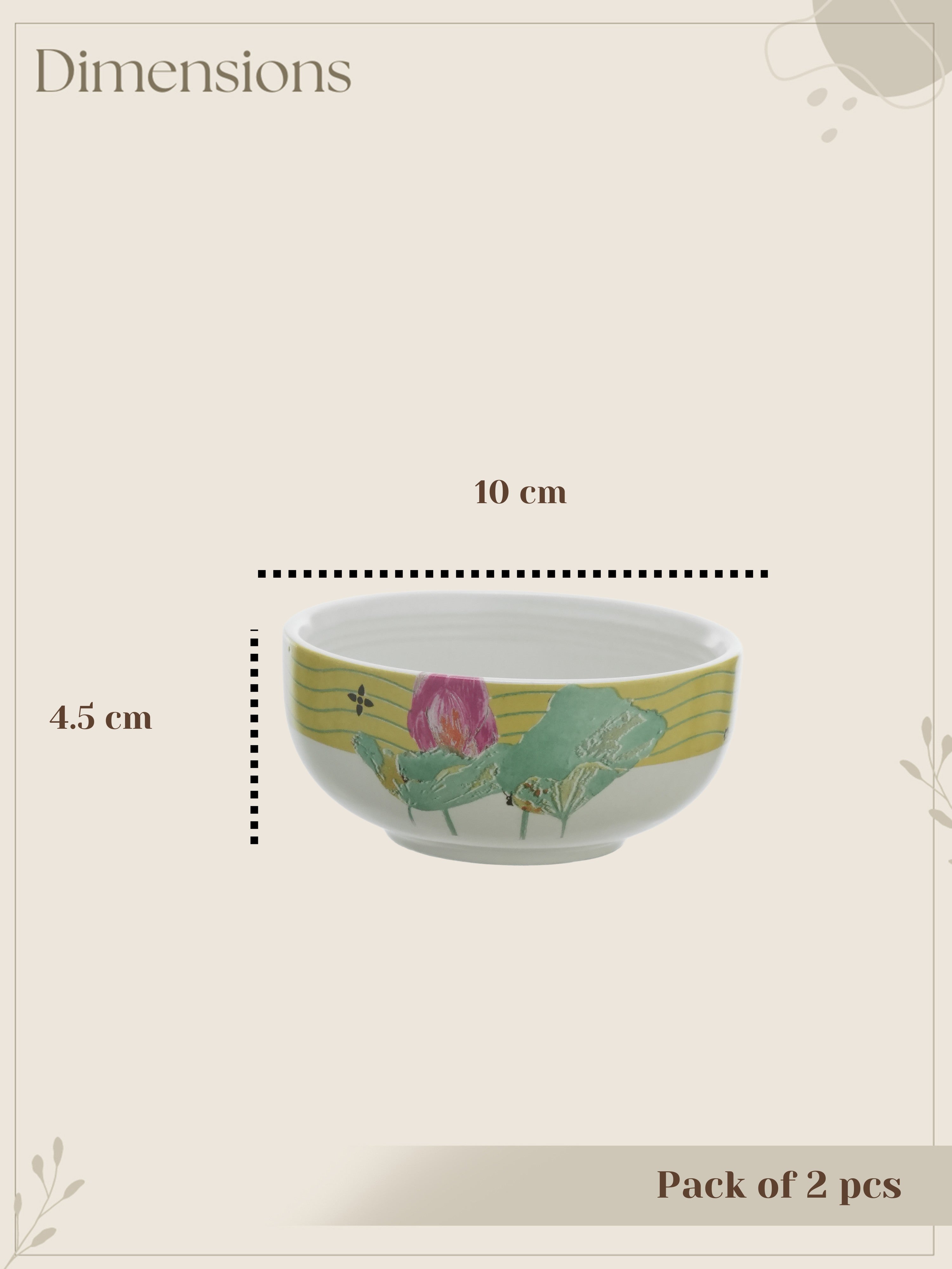 Dragonfly Bloom Porcelain Small Bowls (Pack of 2)