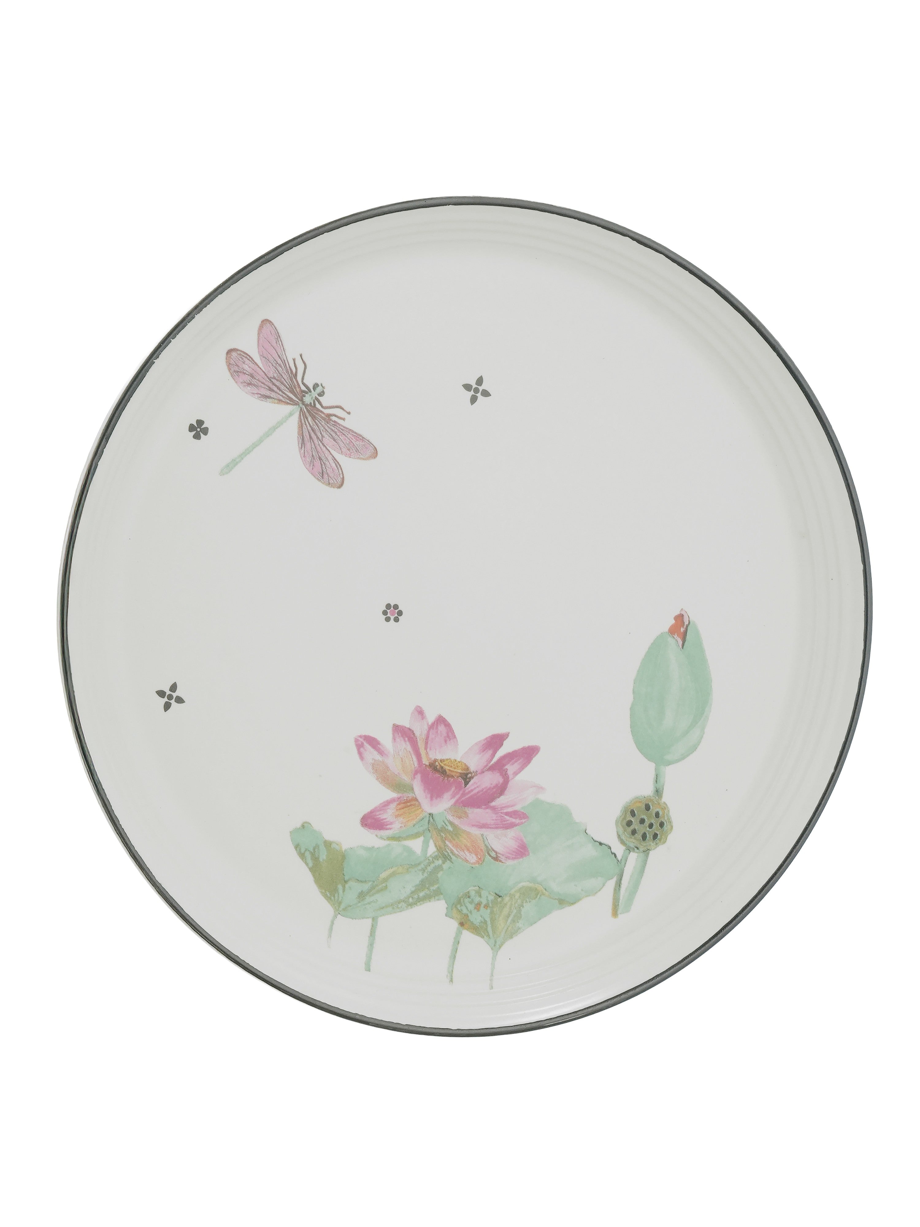 Dragonfly Bloom Porcelain Dinner Set (15 Pcs)