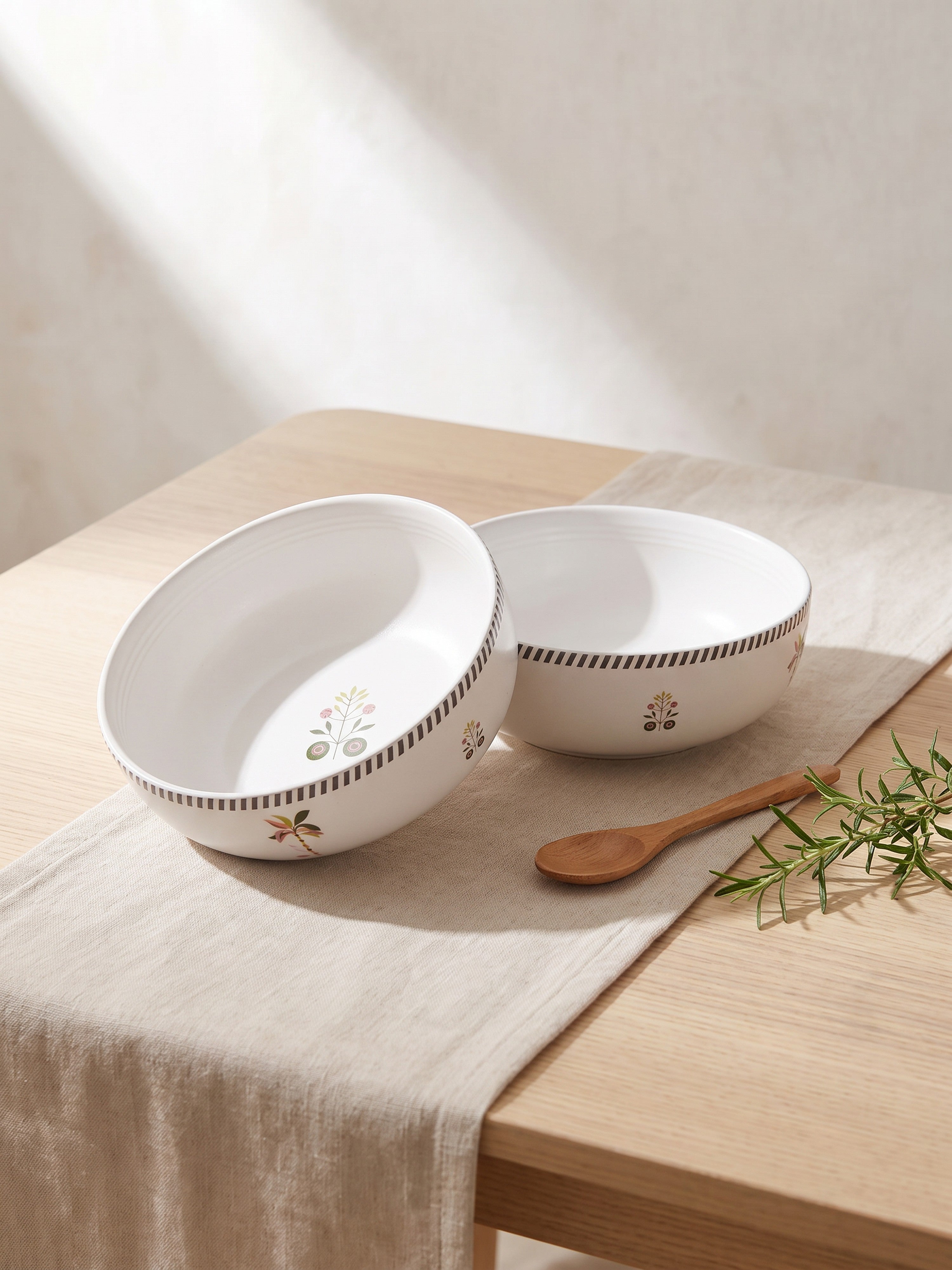 Island Bloom Porcelain Big Bowls