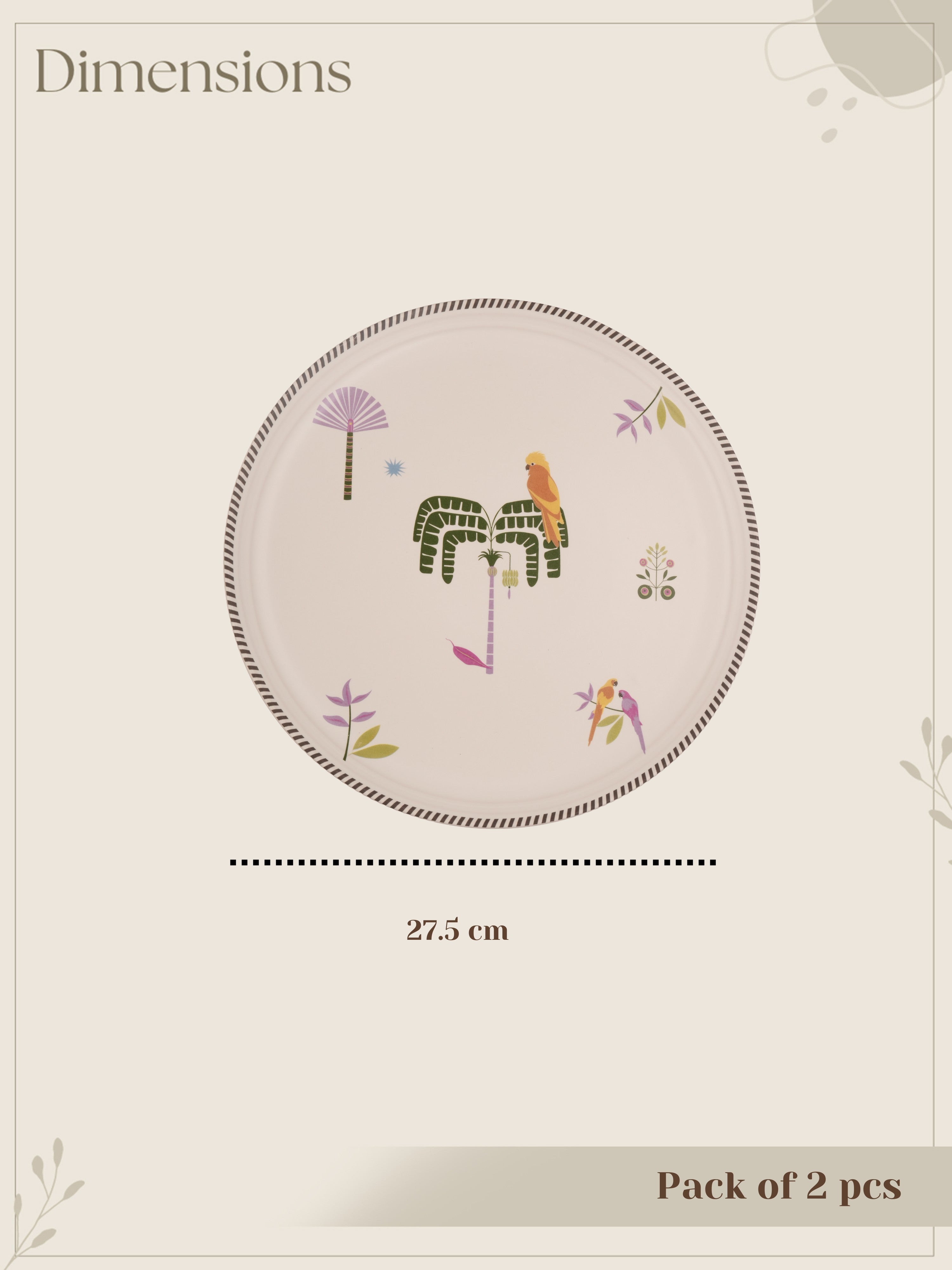 Island Bloom Porcelain Dinner Plates