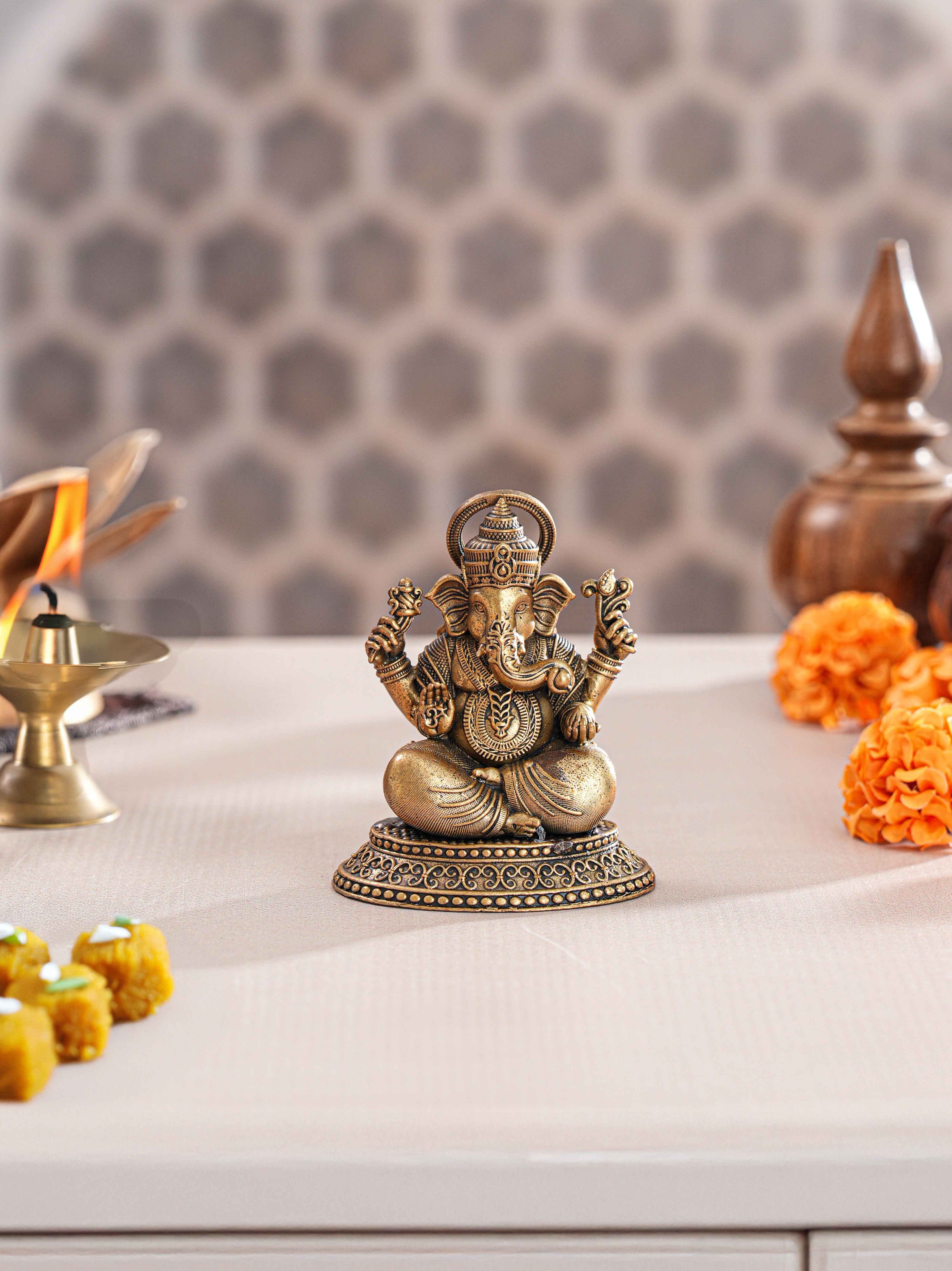 ShreeDagdu Ganraj Brass Idol