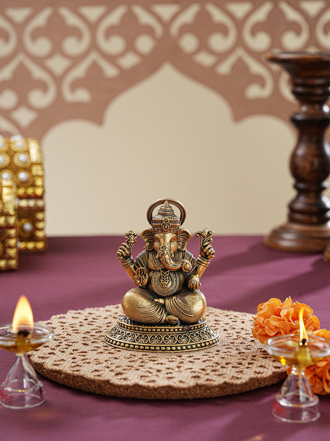 ShreeDagdu Ganraj Brass Idol