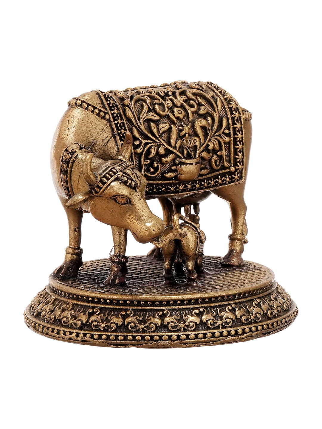 Kamdhenu Vatsalya Brass Table Sculpture