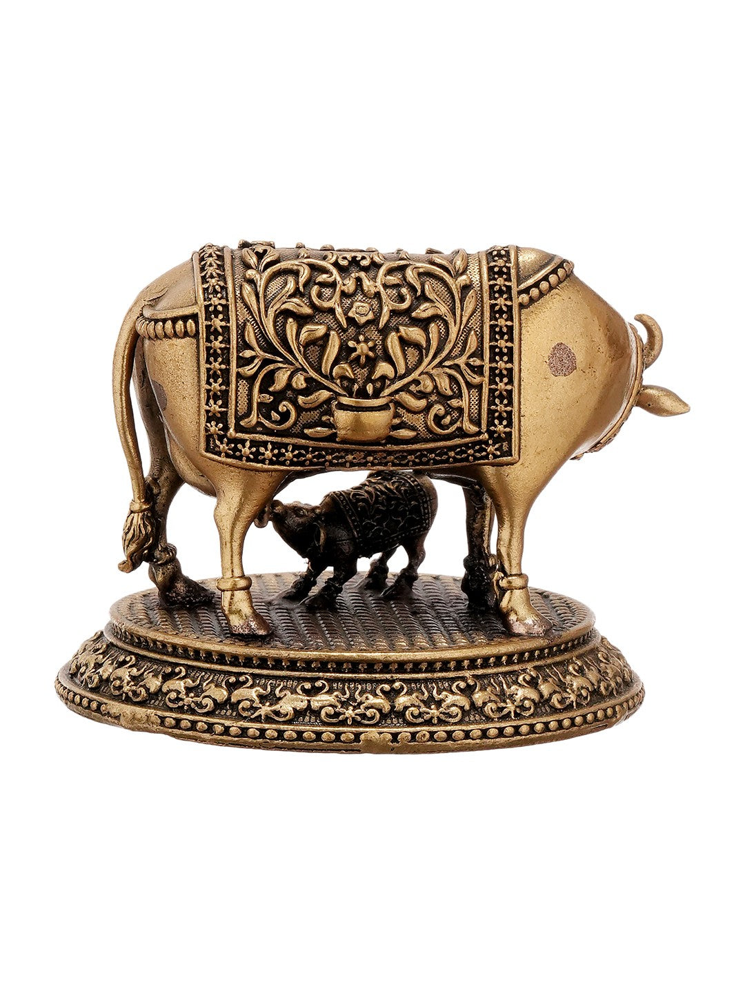 Kamdhenu Vatsalya Brass Table Sculpture