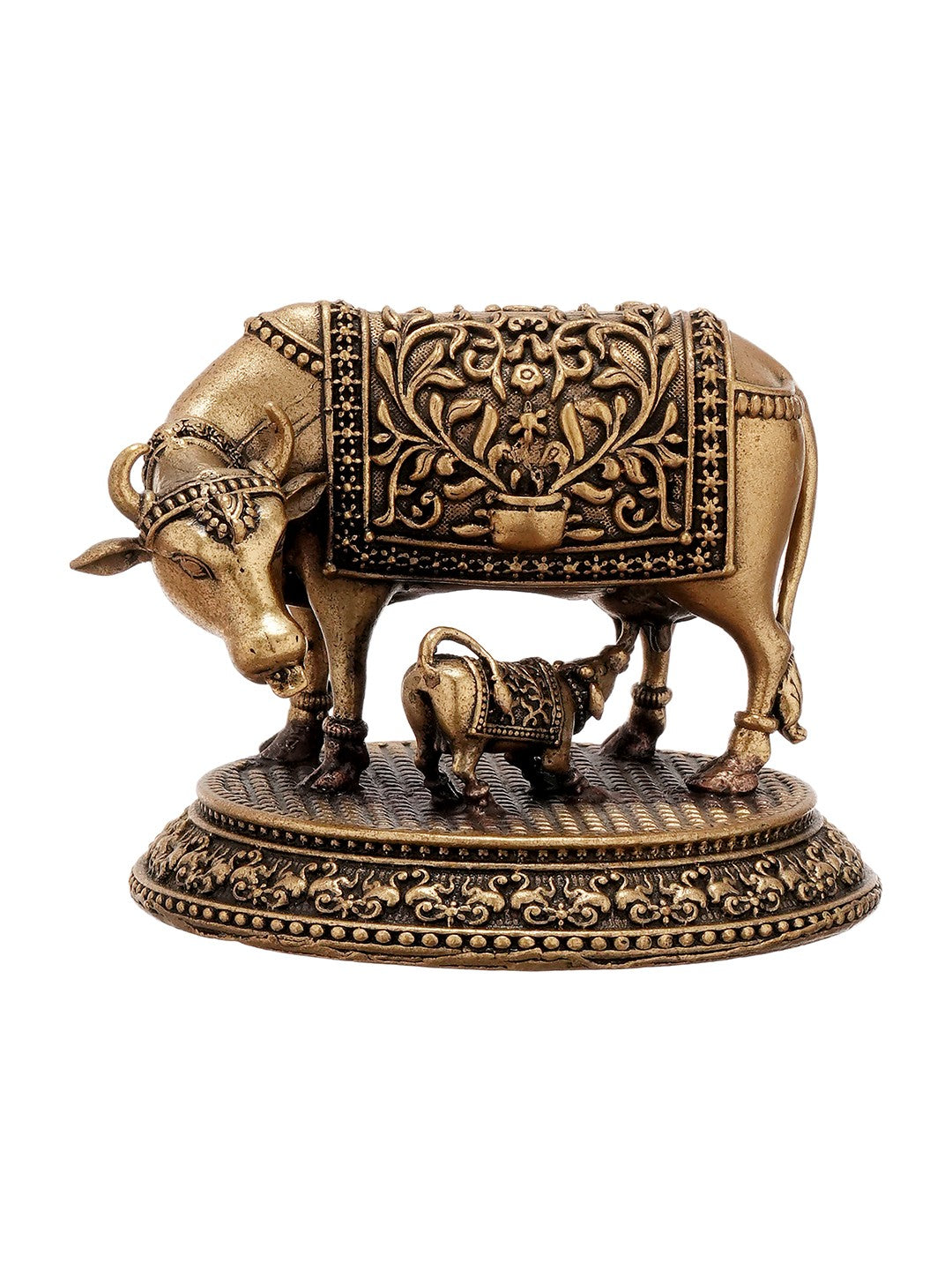 Kamdhenu Vatsalya Brass Table Sculpture