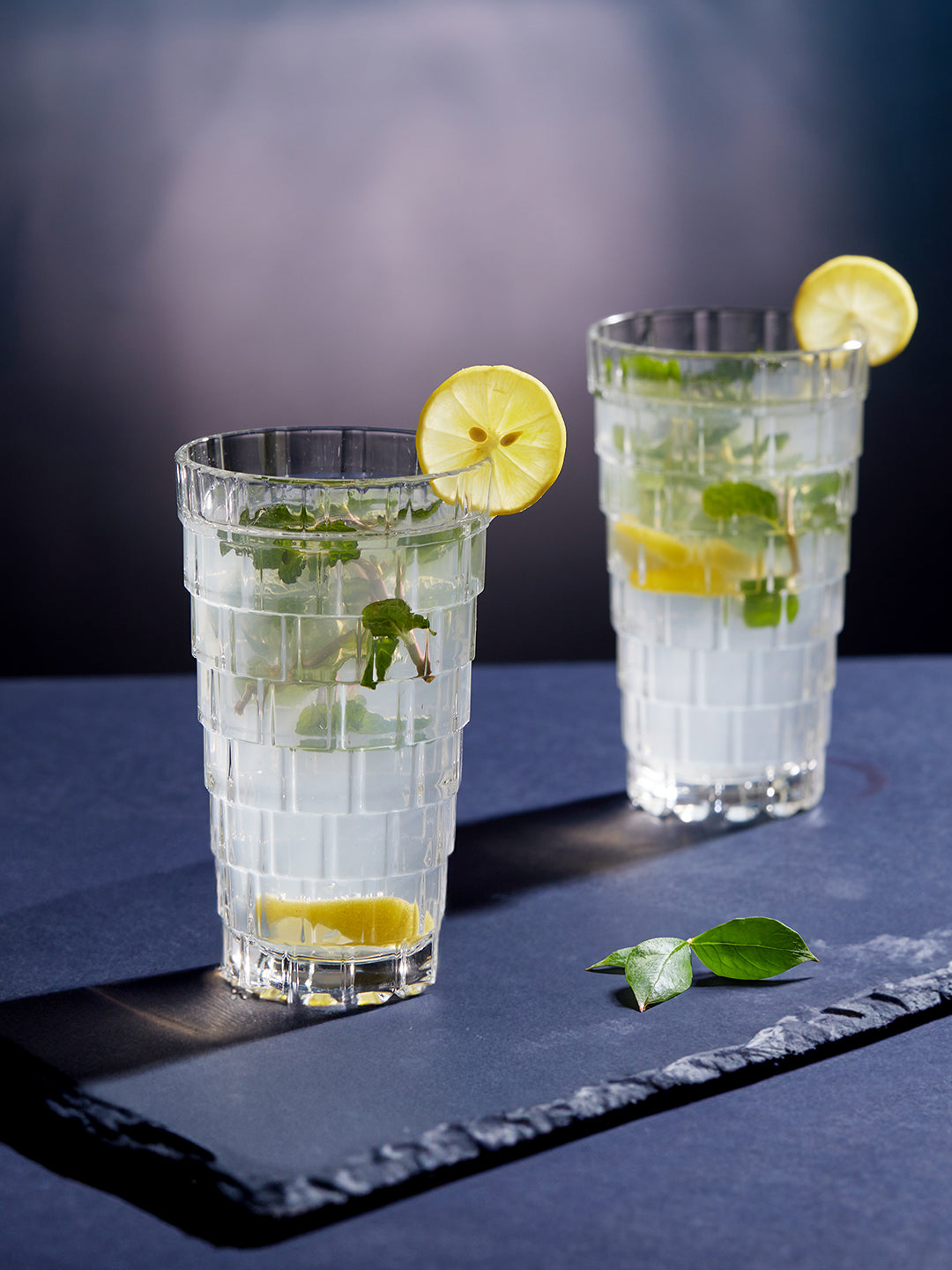 CRYSTAL HELIX HIGHBALL GLASS - ITALIAN CRYSTAL - SET OF 4