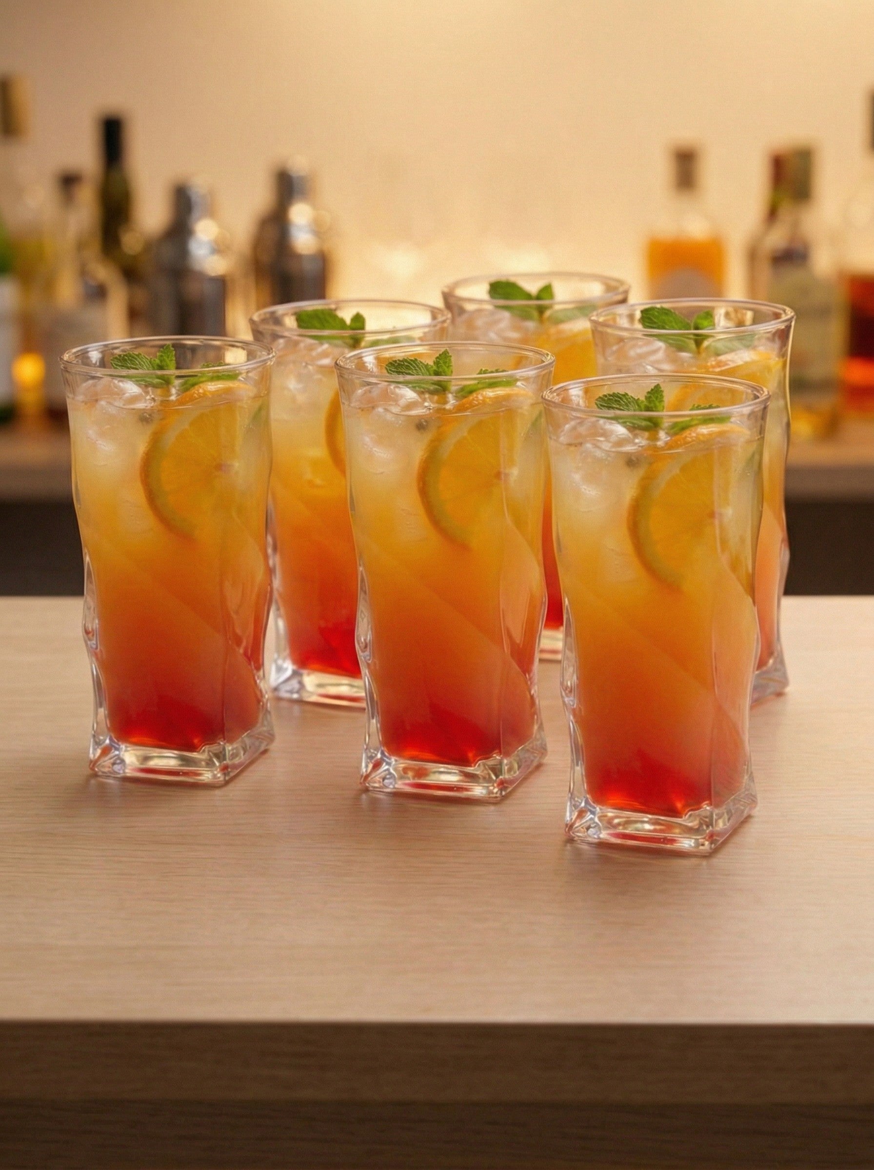 Aqua Crest Highball Glass (Pack of 6)