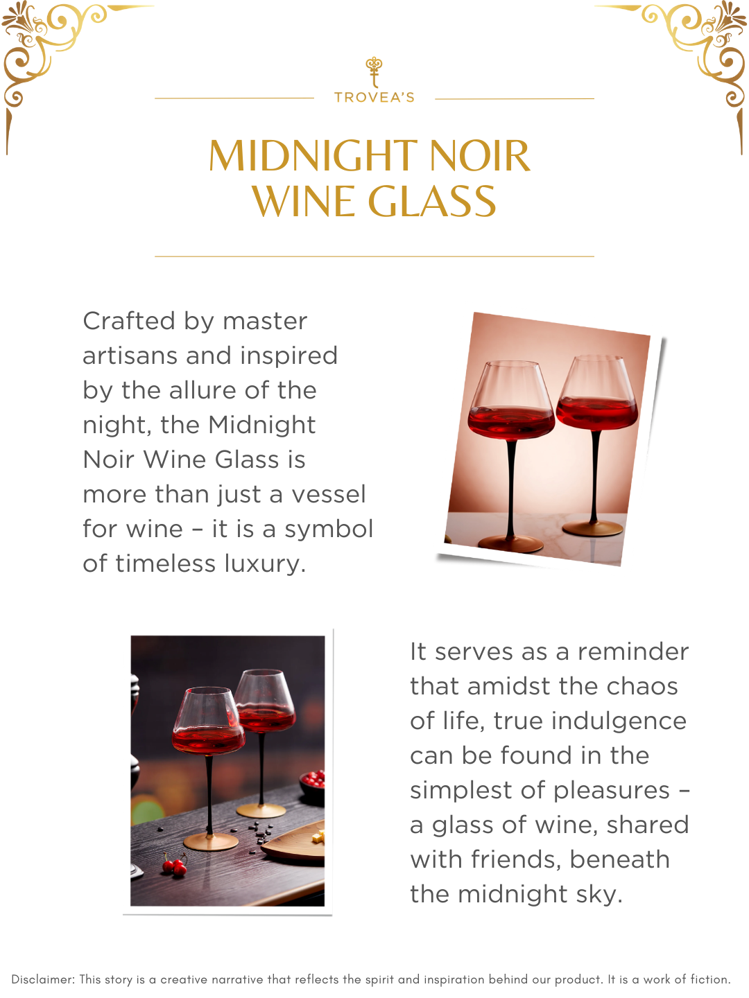 MIDNIGHT NOIR WINE GLASS - ITALIAN CRYSTAL – PACK OF 2