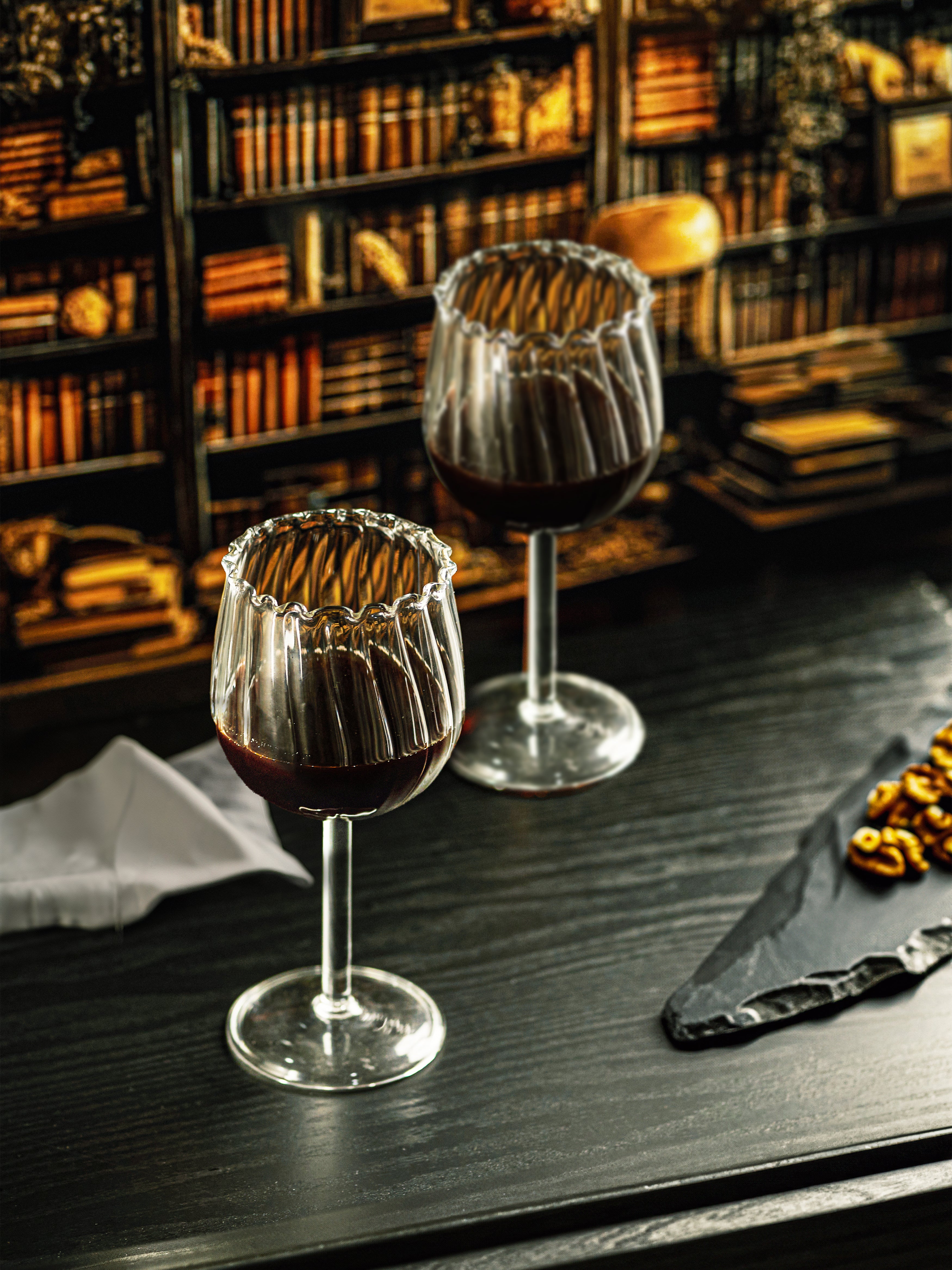 Rose shaped Red Wine Glass