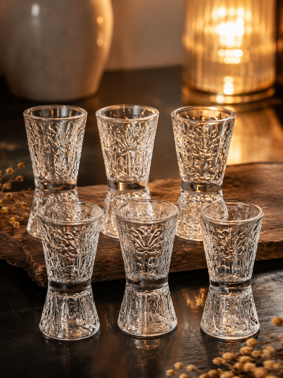CRYSTAL 2-IN-1 SHOT GLASS - ITALIAN CRYSTAL (Pack Of 6)