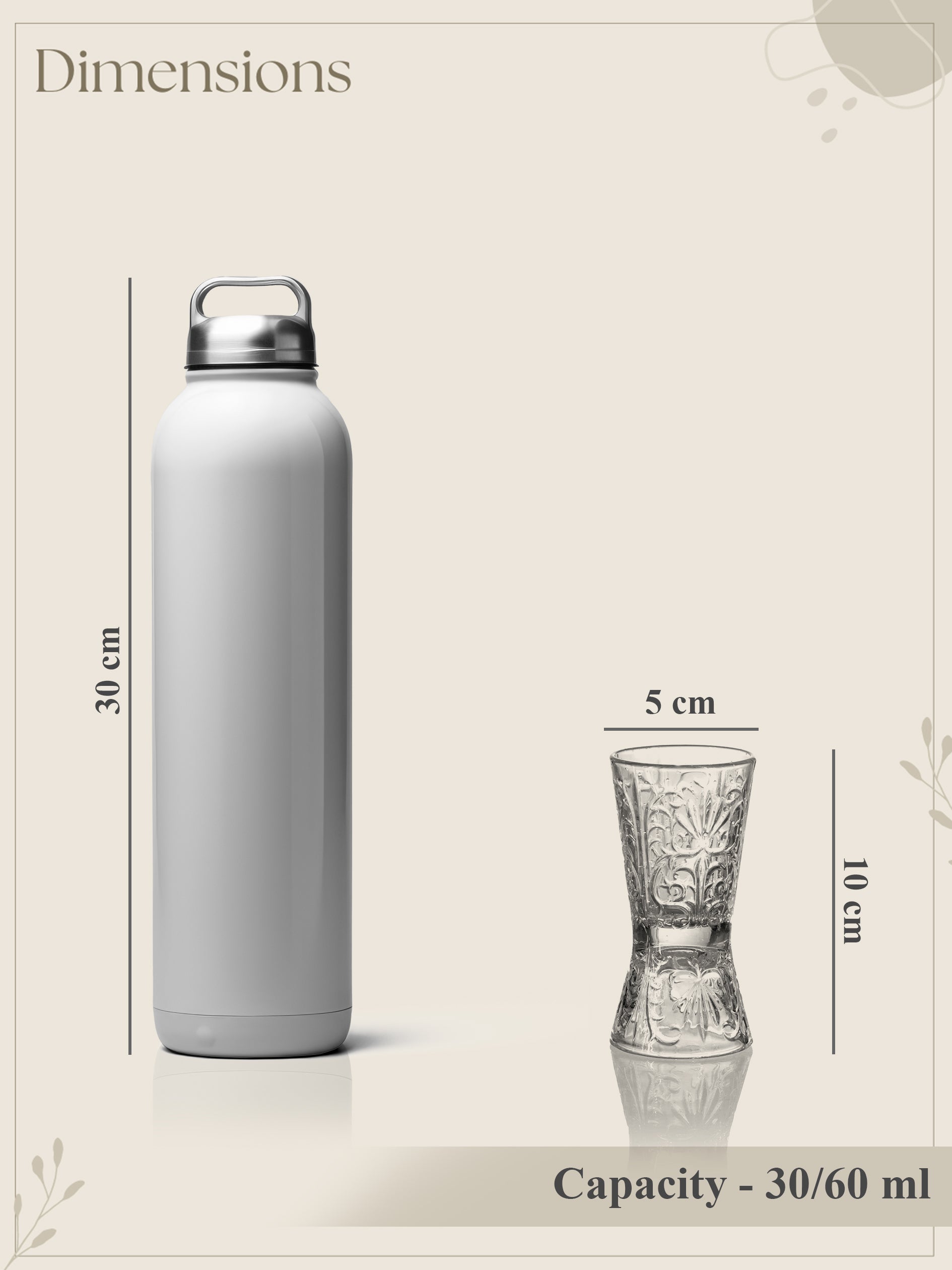 CRYSTAL 2-IN-1 SHOT GLASS - ITALIAN CRYSTAL (Pack Of 6)