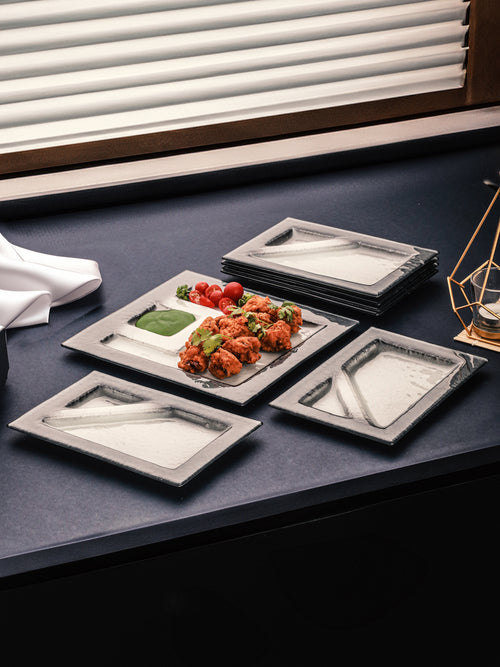 White & Black Snack Set (Pack Of 7)