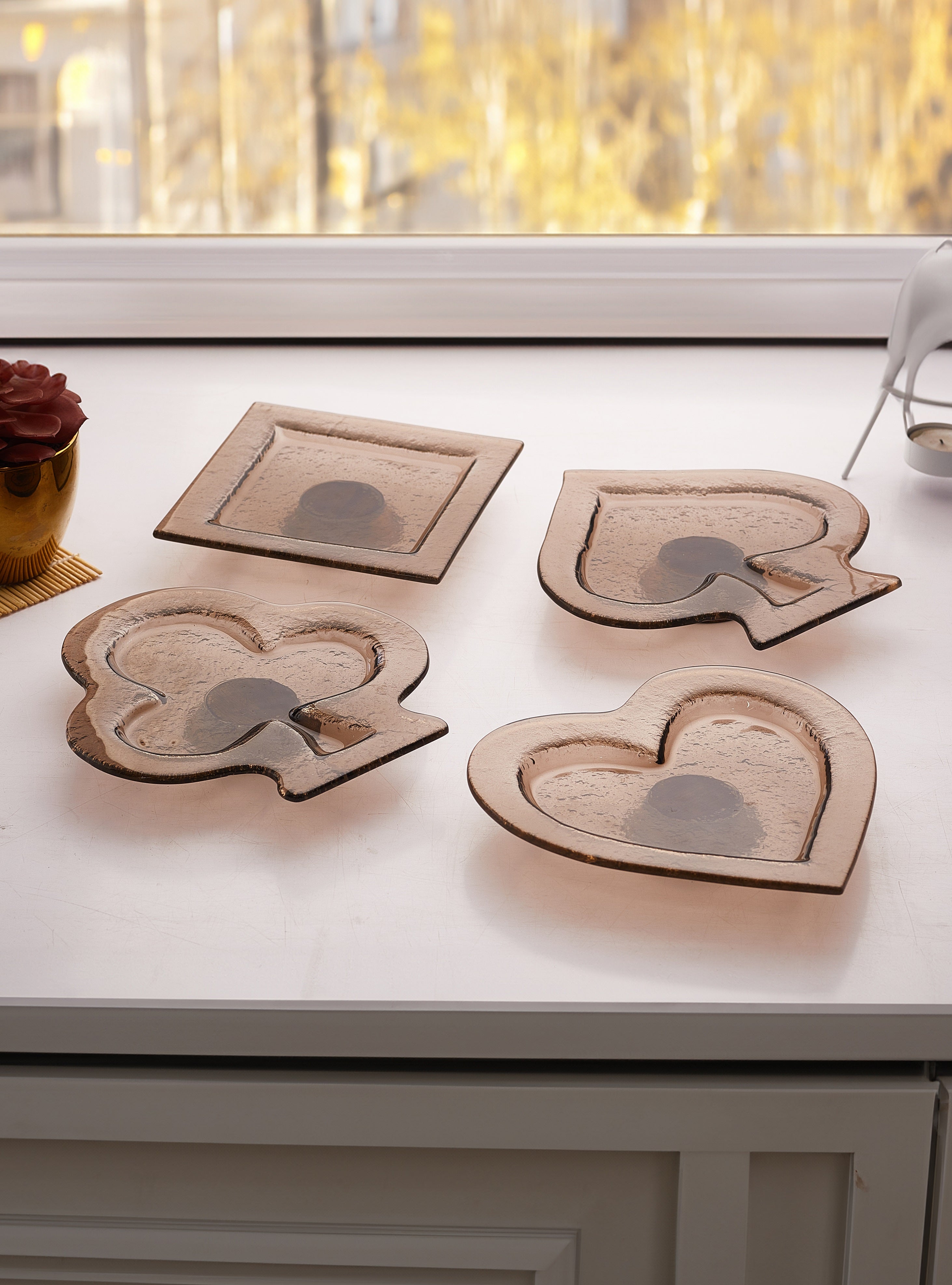 Designer Glass Playing Card Platter