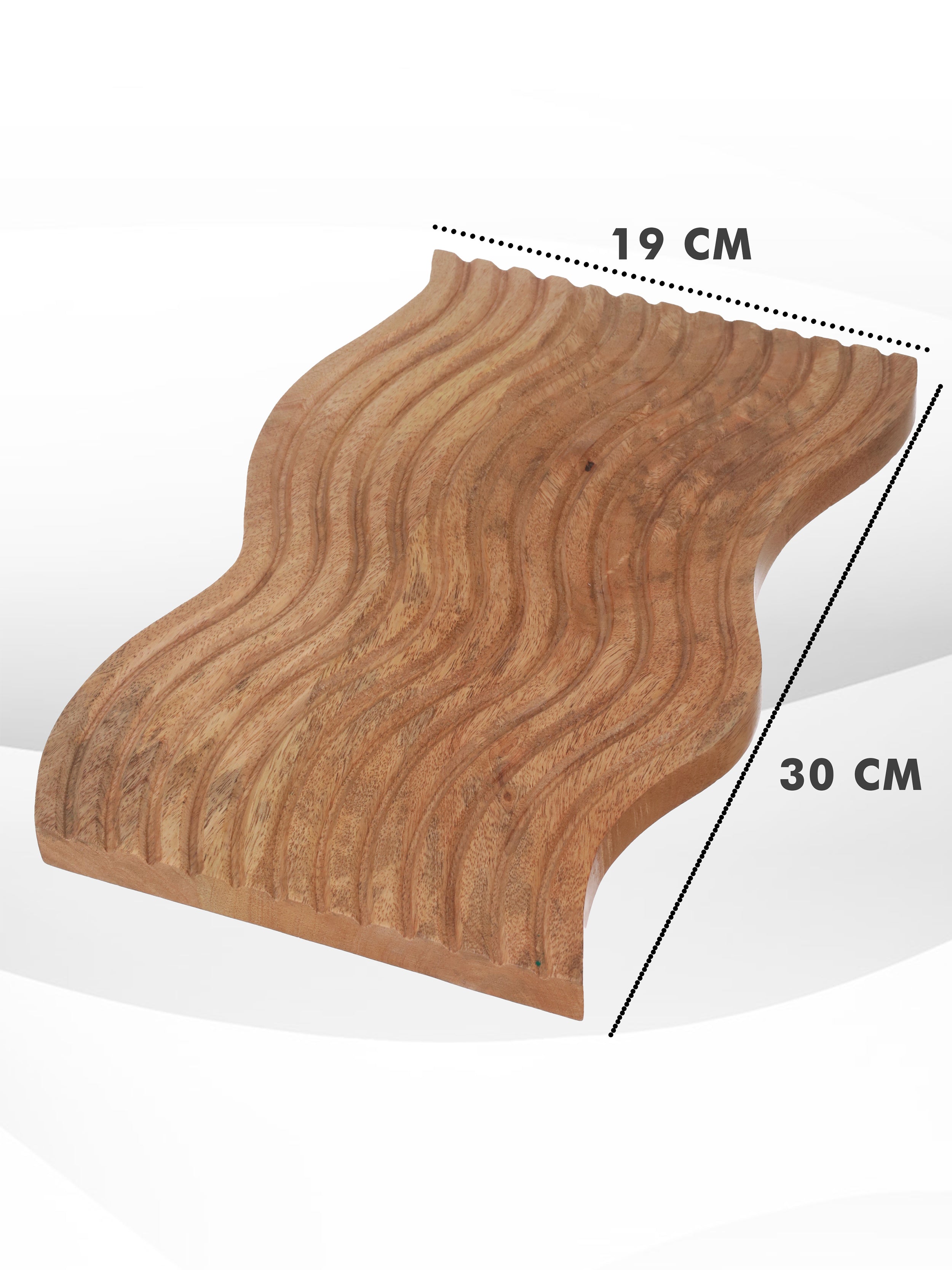 HANDCRAFTED WOODEN ZIG ZAG PLATTER