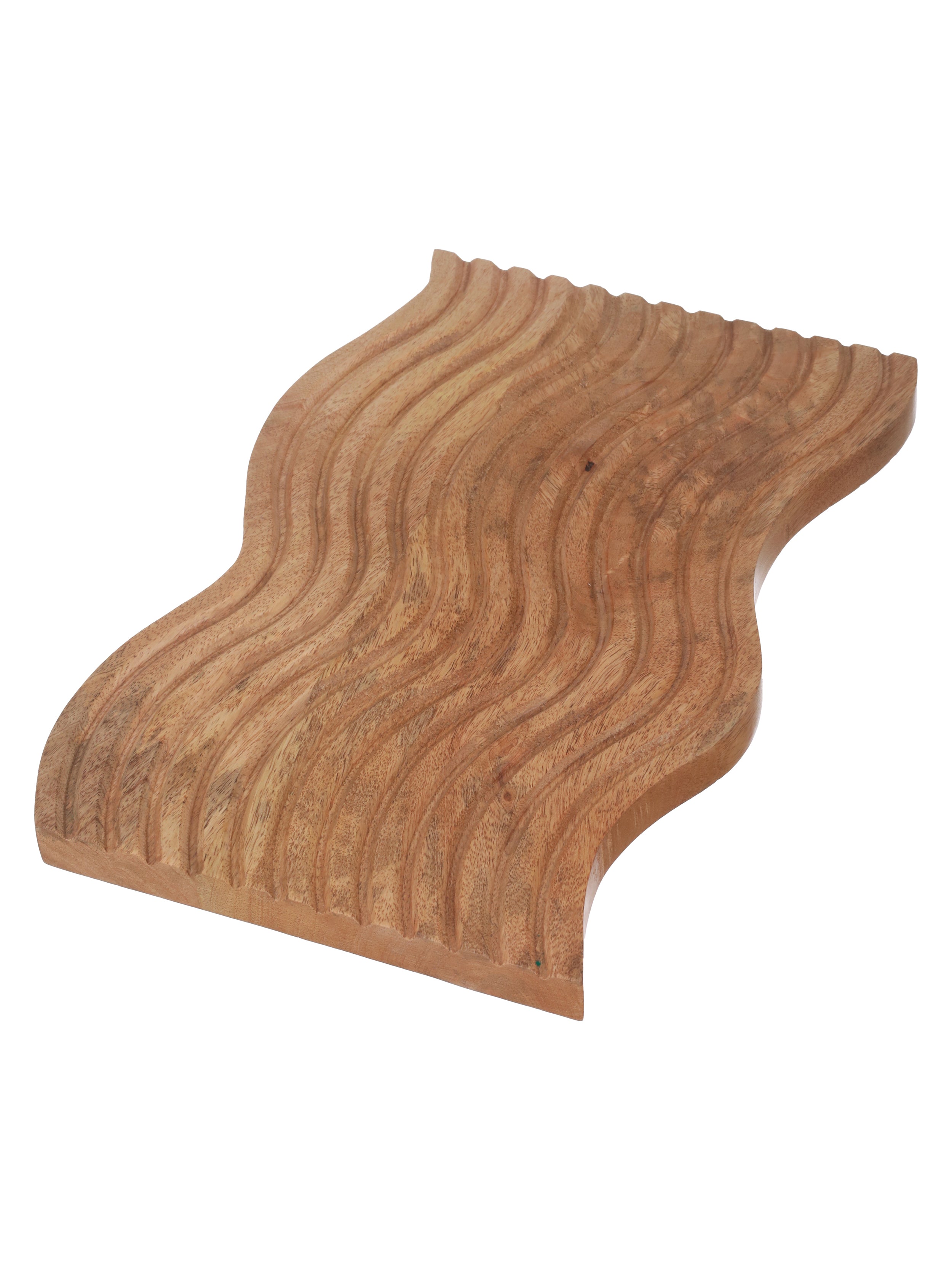 HANDCRAFTED WOODEN ZIG ZAG PLATTER