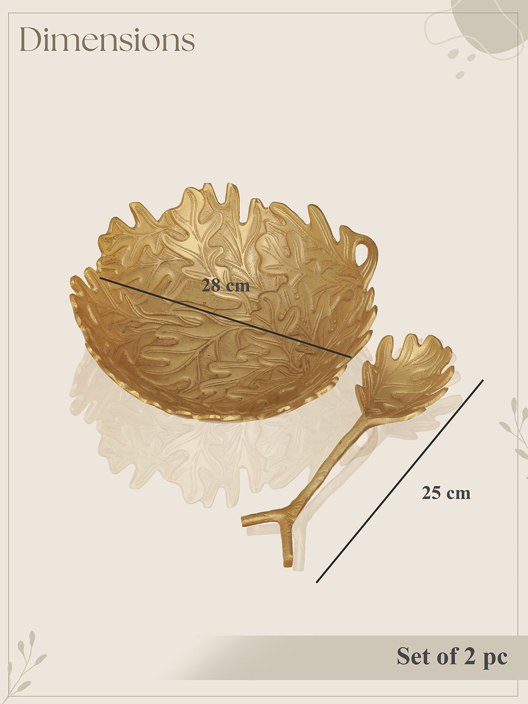 Lush Leaves Salad Bowl & Server