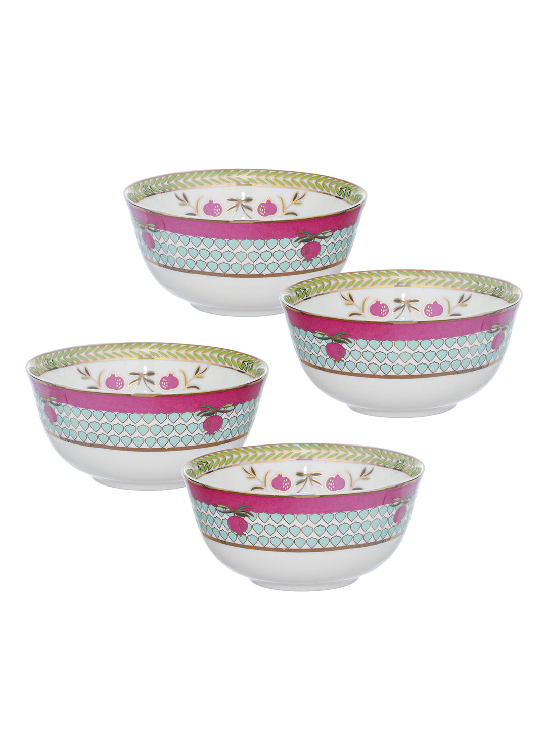 Pom Passion 24K Gold Plated Bowls (Pack of 4)