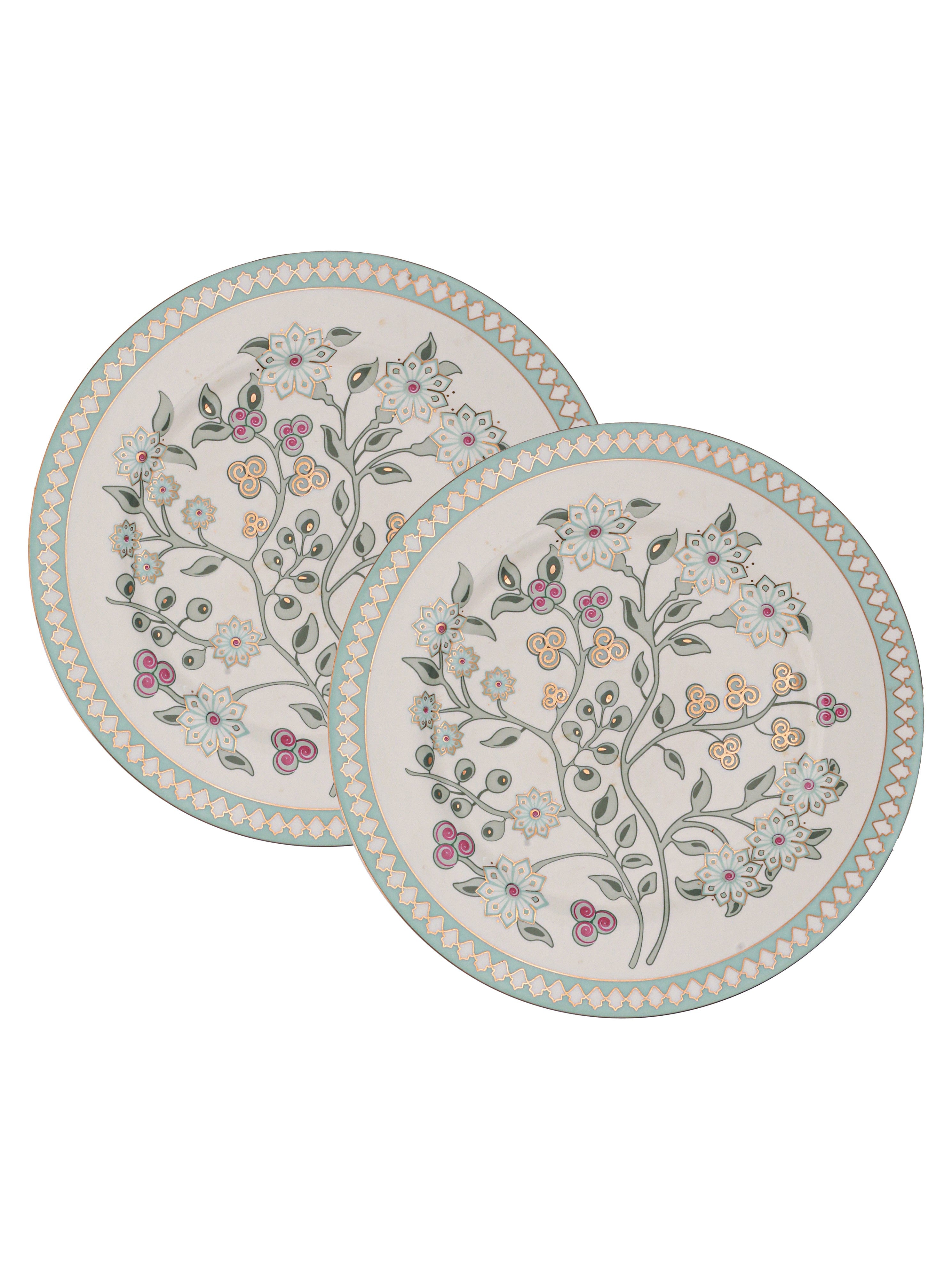 Sea Side Bloom 24K Gold Plated Quarter Plate
