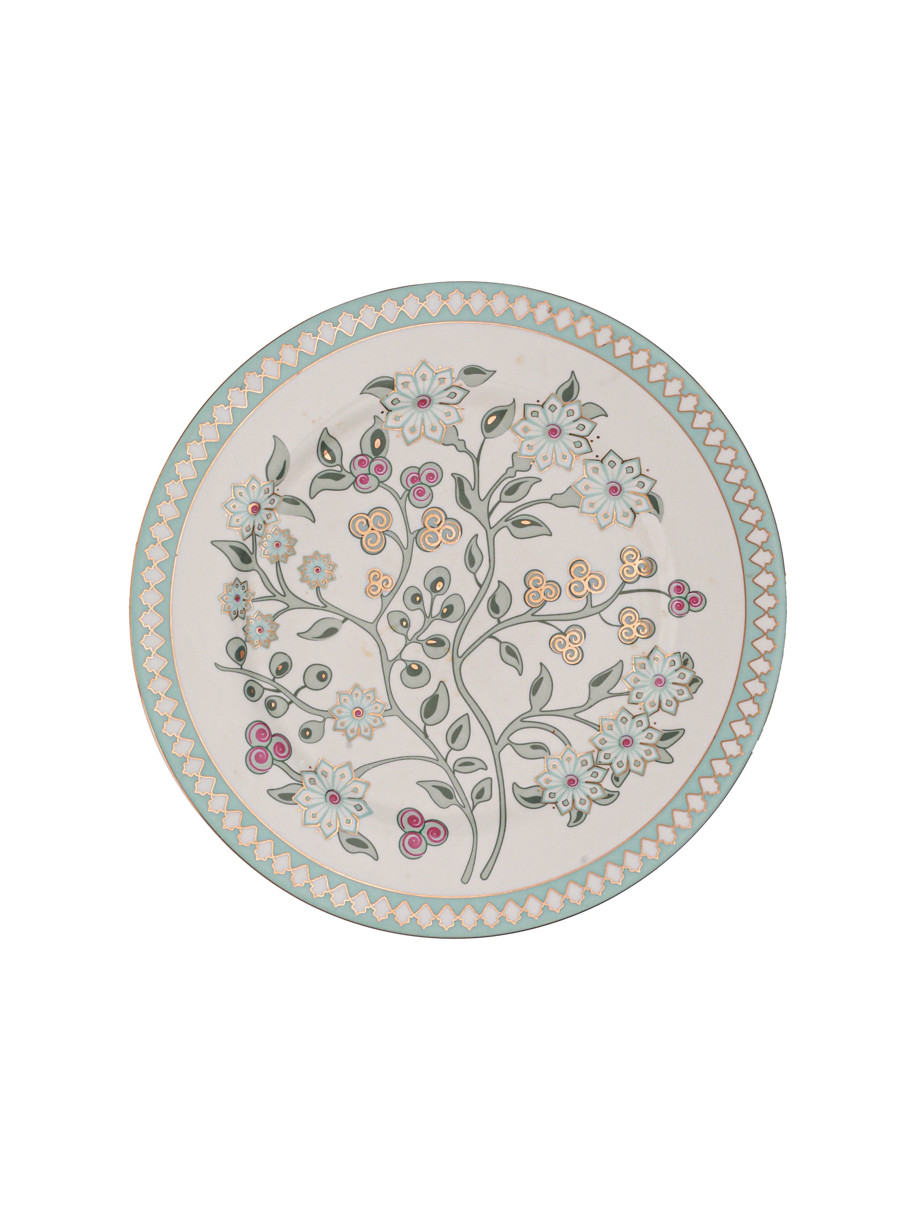 Sea Side Bloom 24K Gold Plated Quarter Plate
