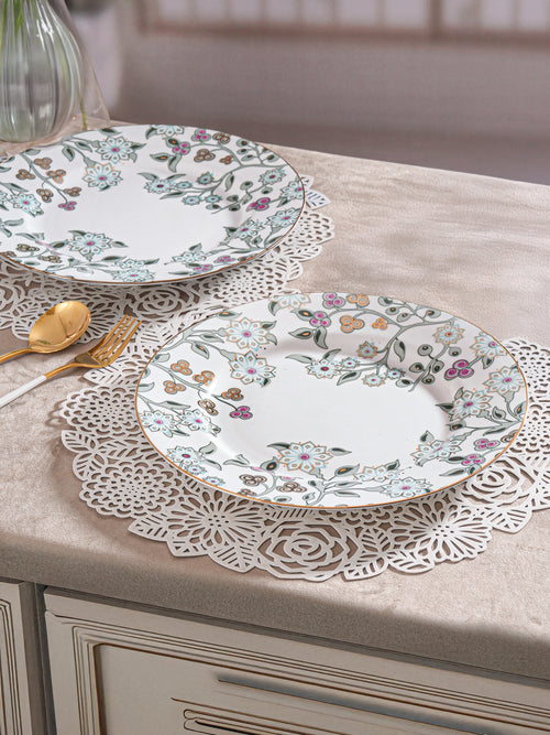Sea Side Bloom 24K Gold Plated Dinner Plate