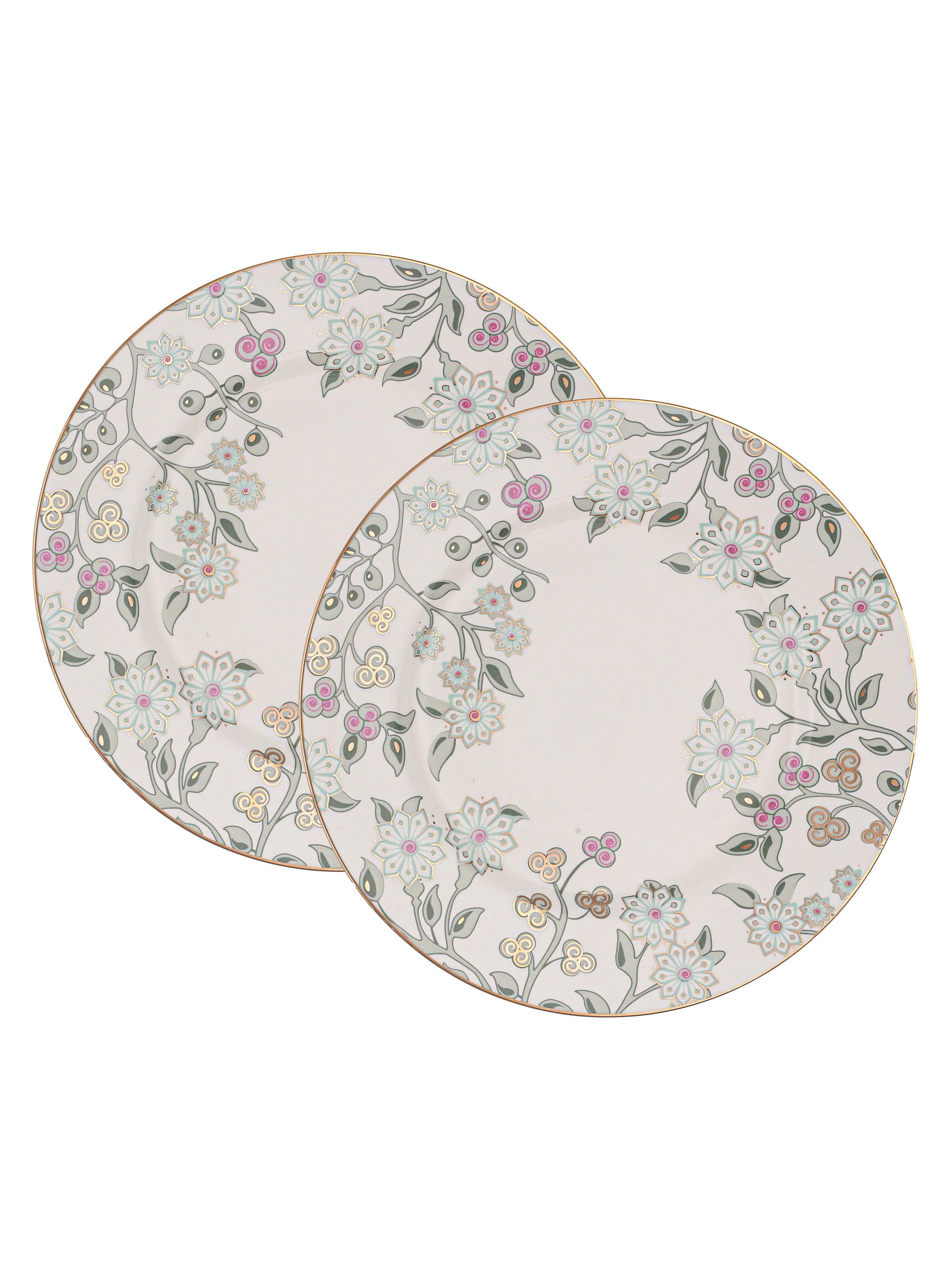 Sea Side Bloom 24K Gold Plated Dinner Plate