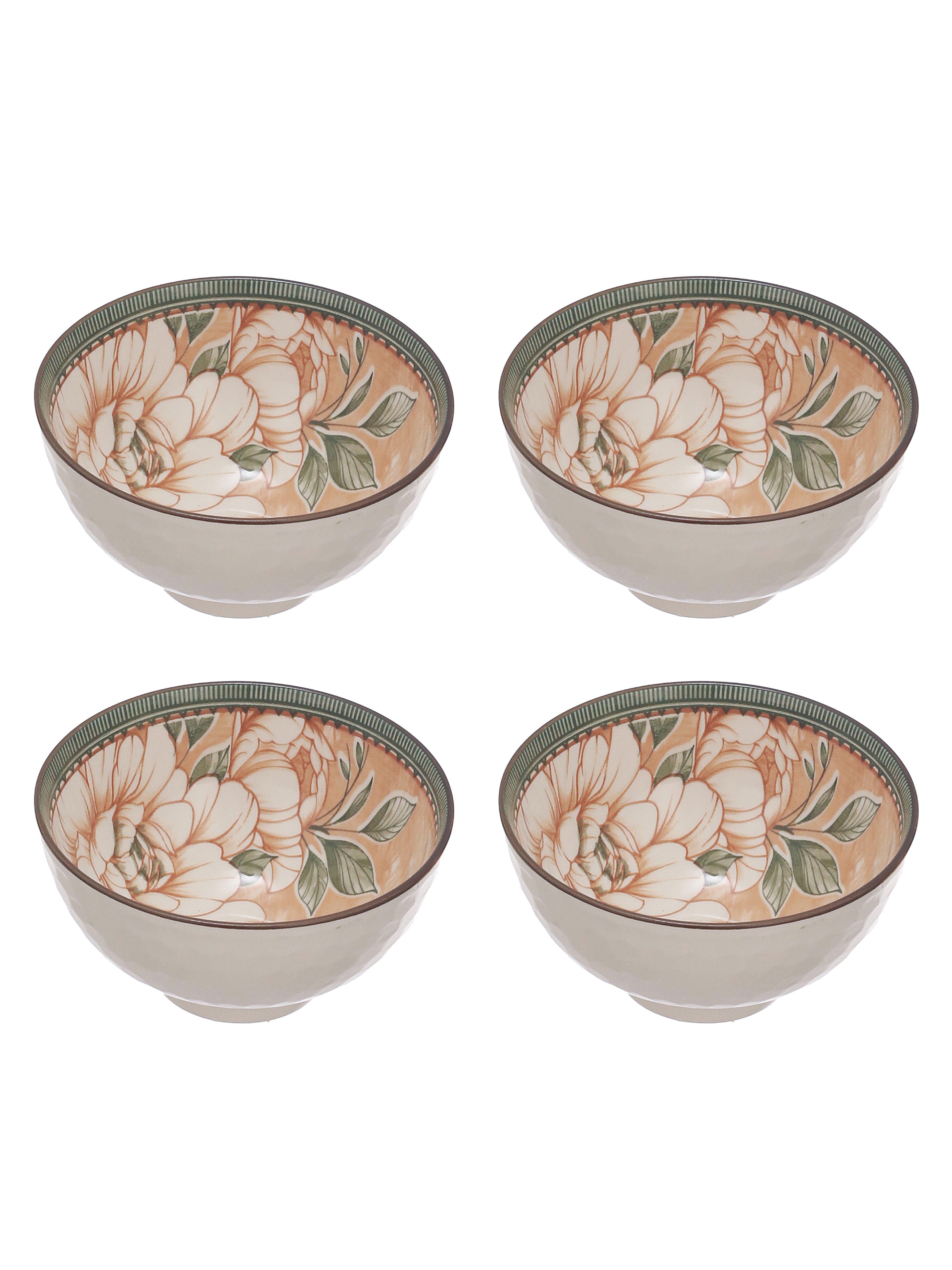 Pastel Petal Fine Porcelain Snack Bowls-Pack of 4