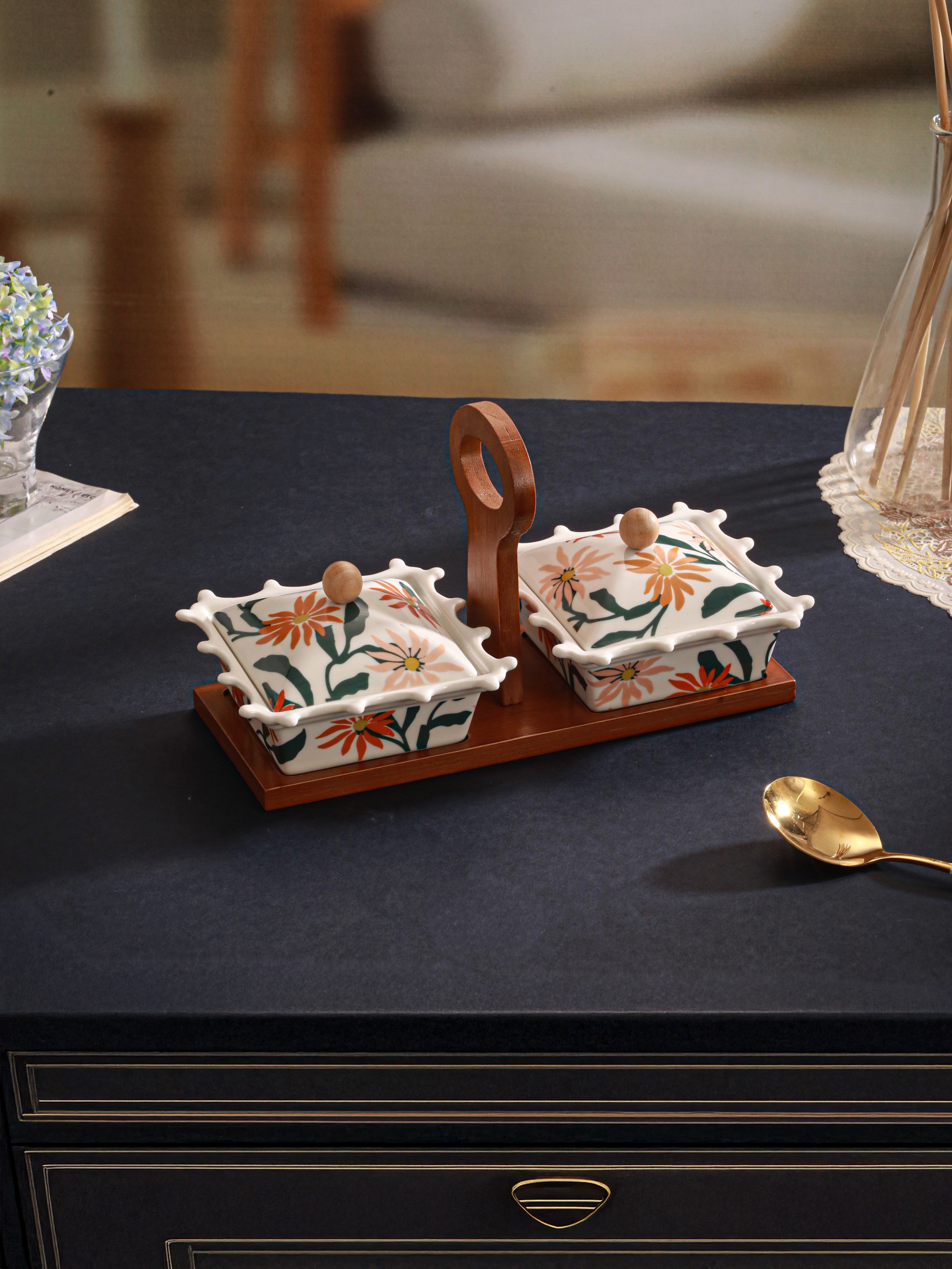 CocoLid Fine Porcelain Twin Snacks Set