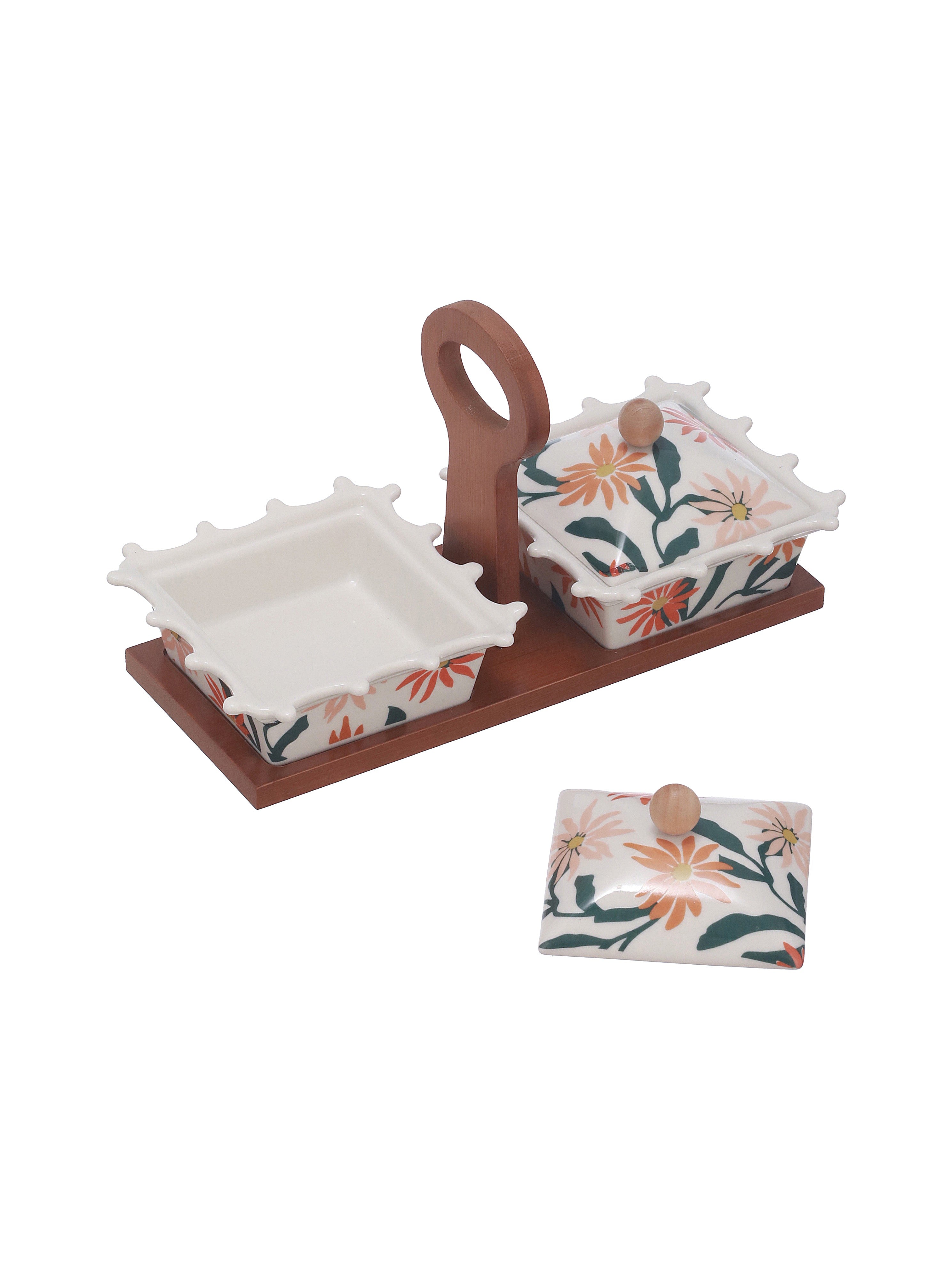 CocoLid Fine Porcelain Twin Snacks Set