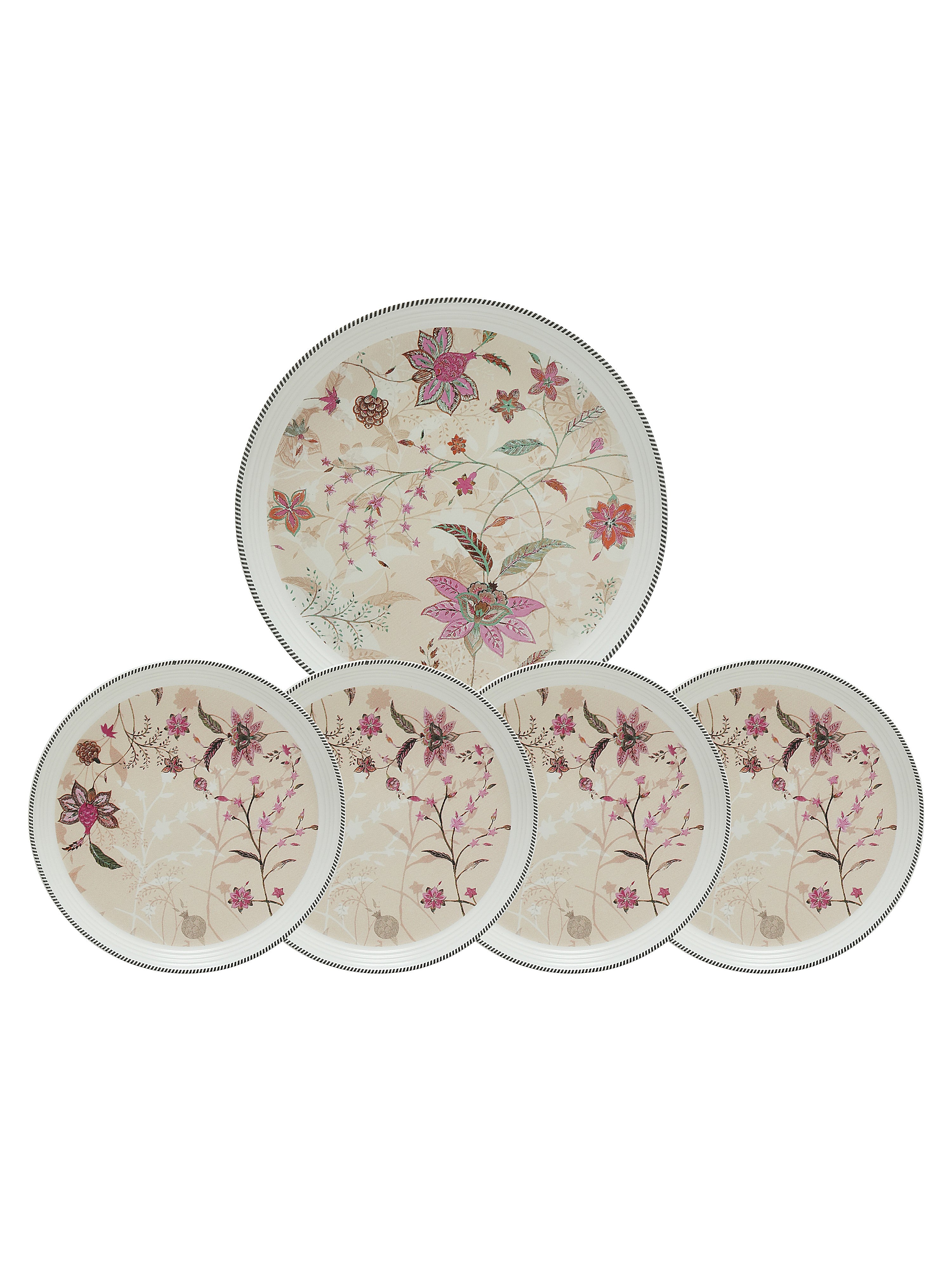 BlossomServe Porcelain Snack Set (Pack of 5)