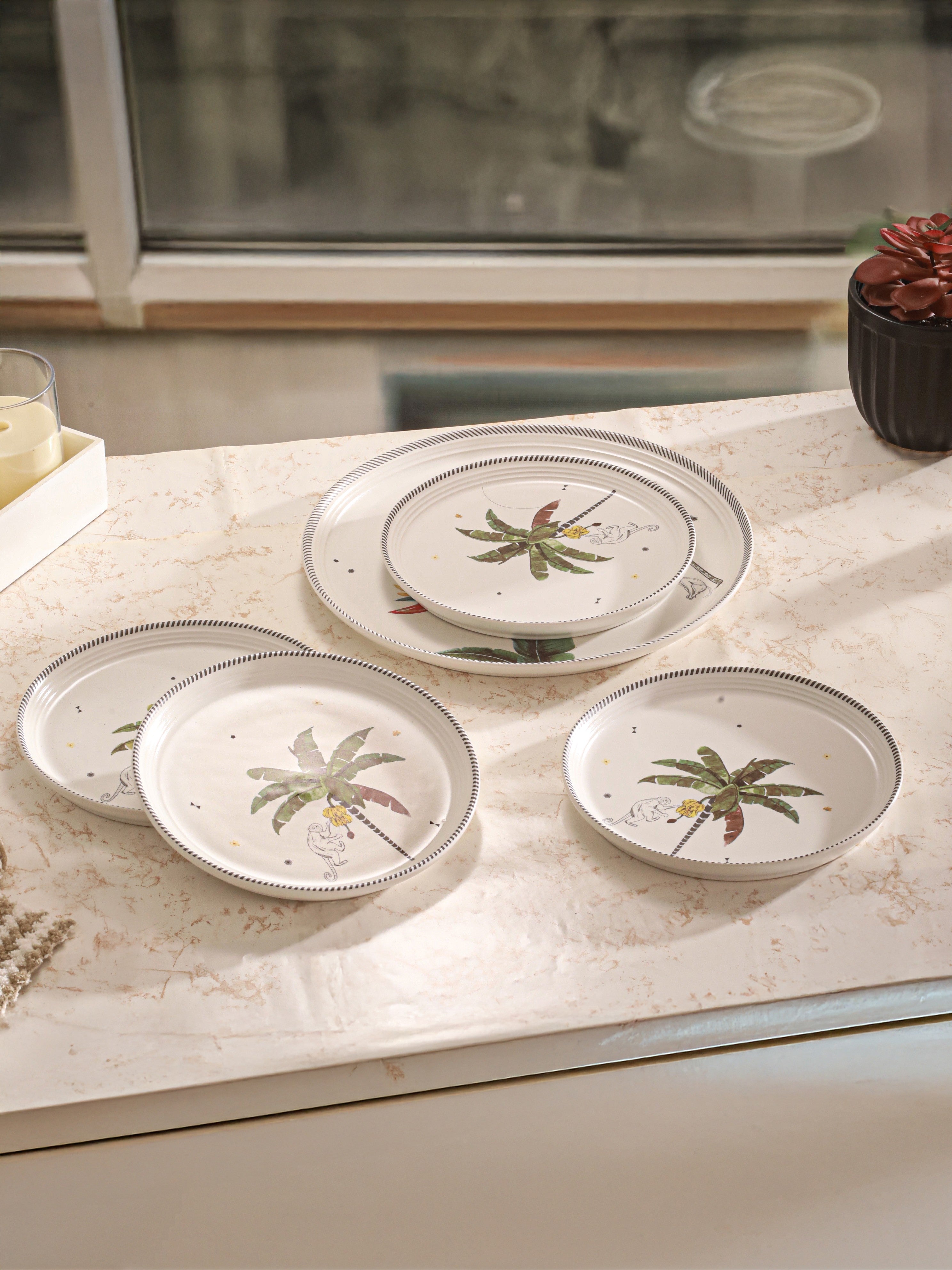 Tropical Mischief Porcelain Snack Set (Pack of 5)